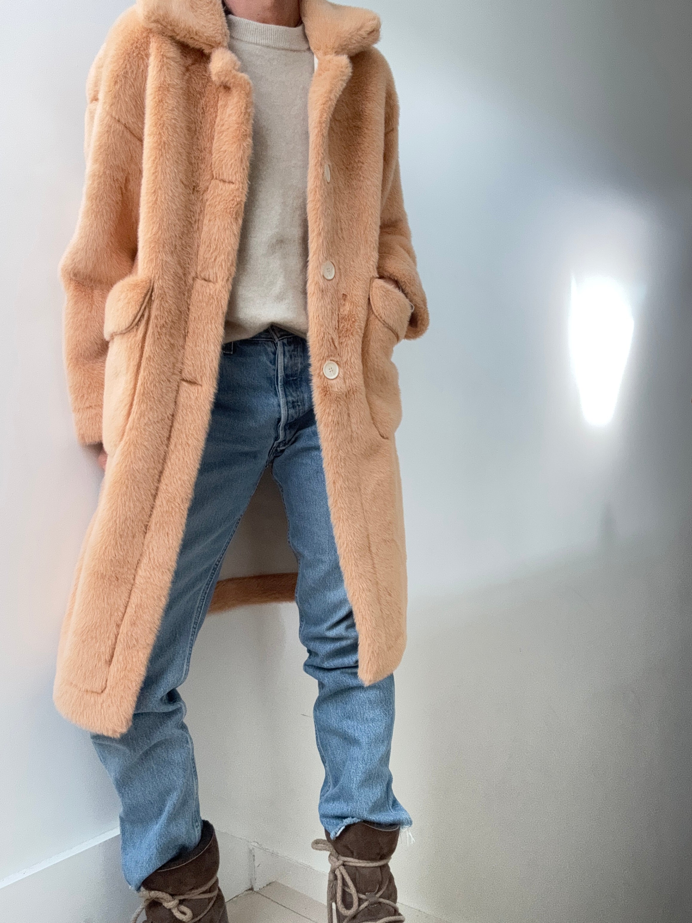 Candy Coats Peach / Medium Fluffy Coat Peach