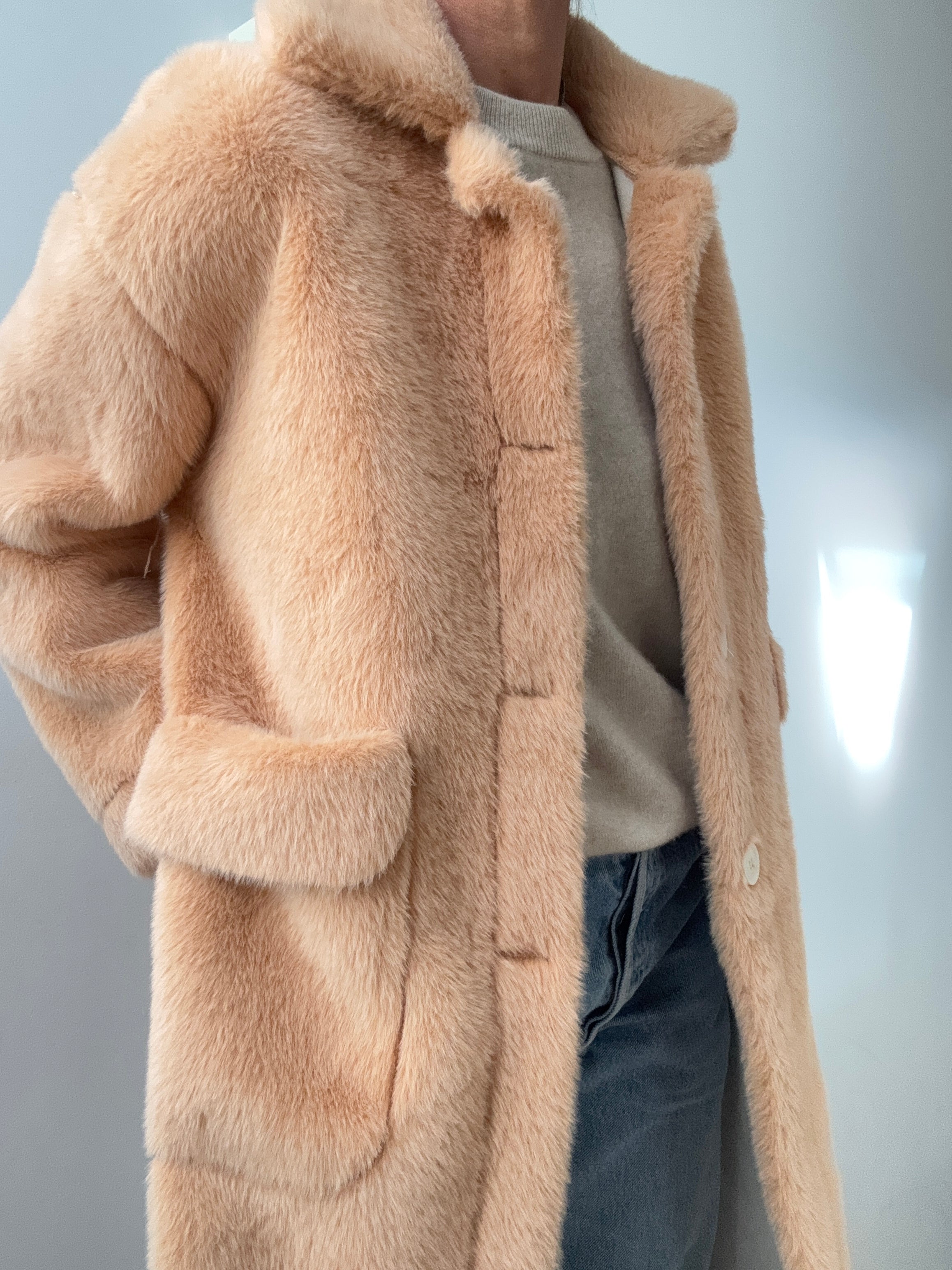 Candy Coats Peach / Medium Fluffy Coat Peach