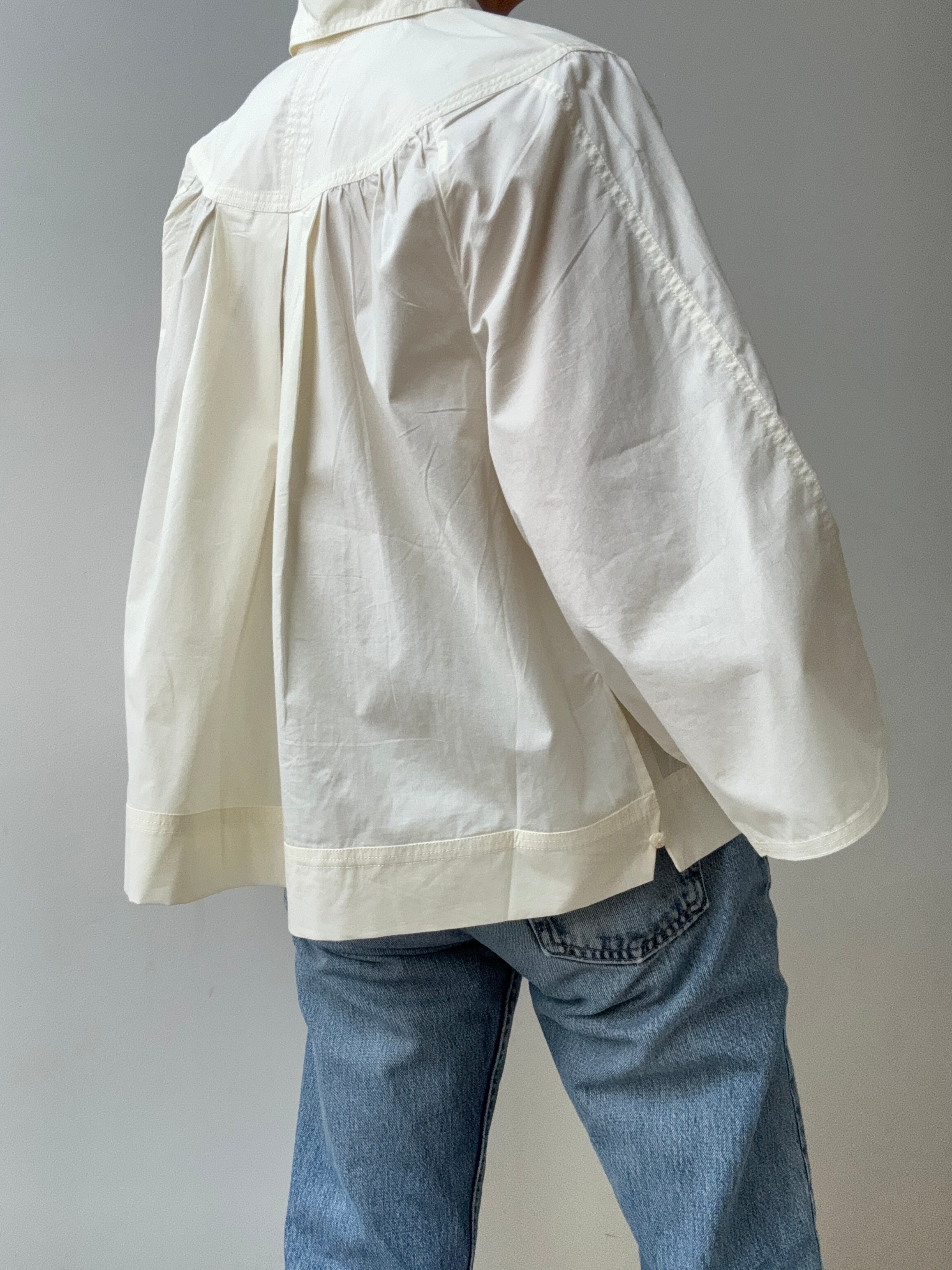 COEME Tops Organic Crisp Poplin Top Breeze