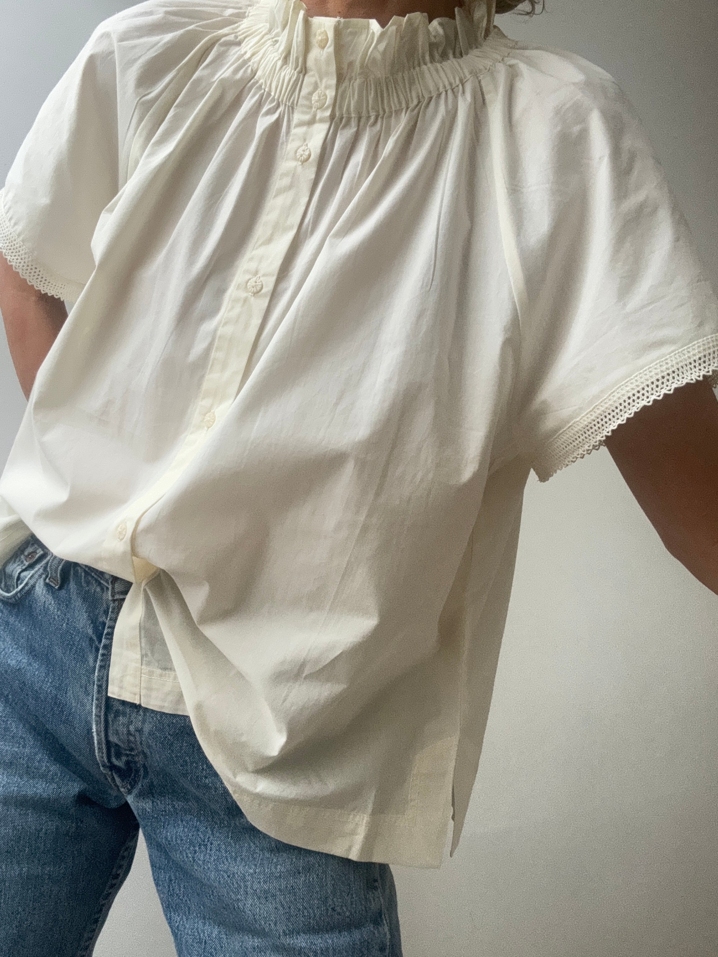 COEME Tops Organic Crisp Poplin Top Tailor