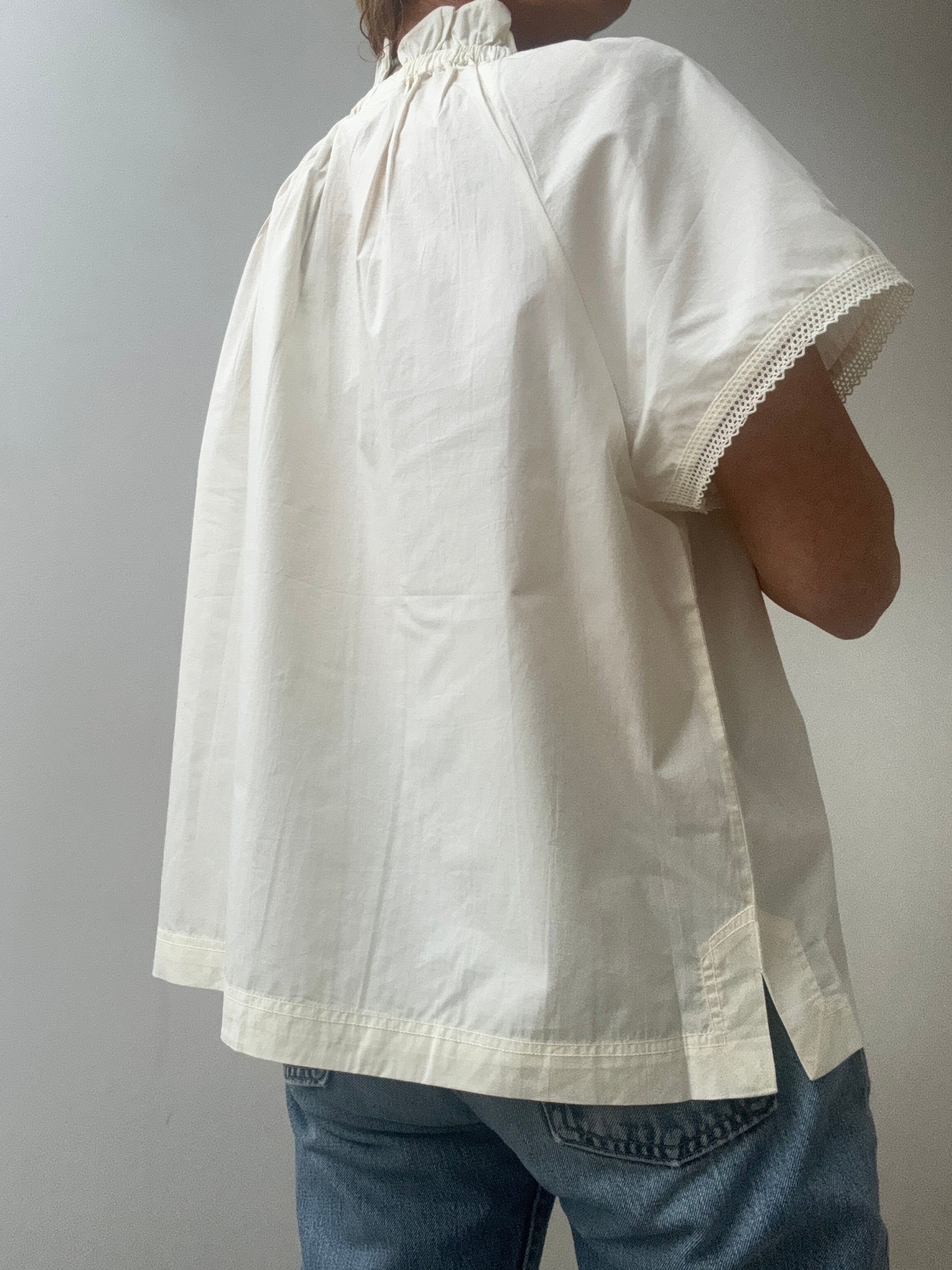 Organic Crisp Poplin Top Tailor | Tops