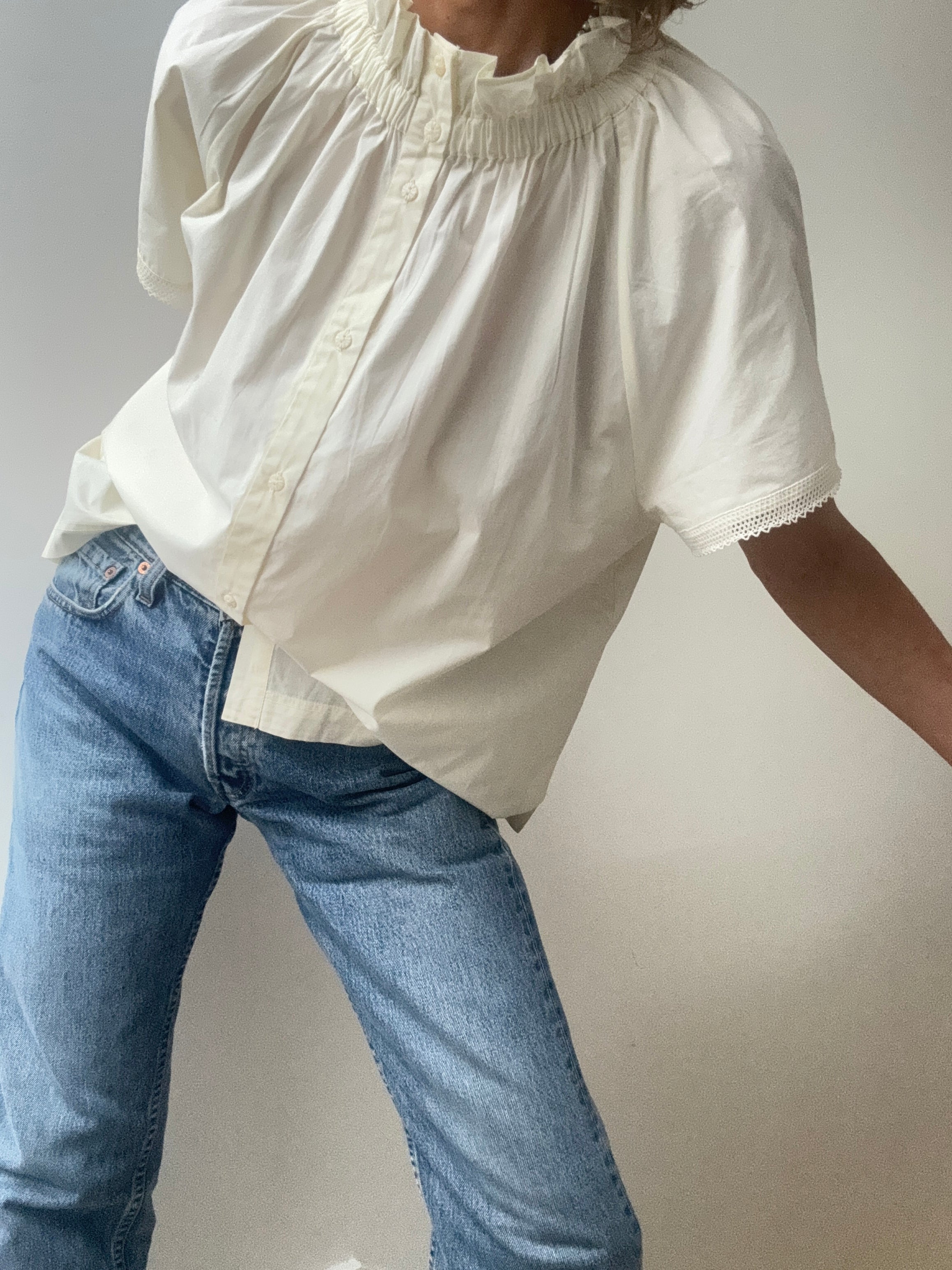 COEME Tops Organic Crisp Poplin Top Tailor