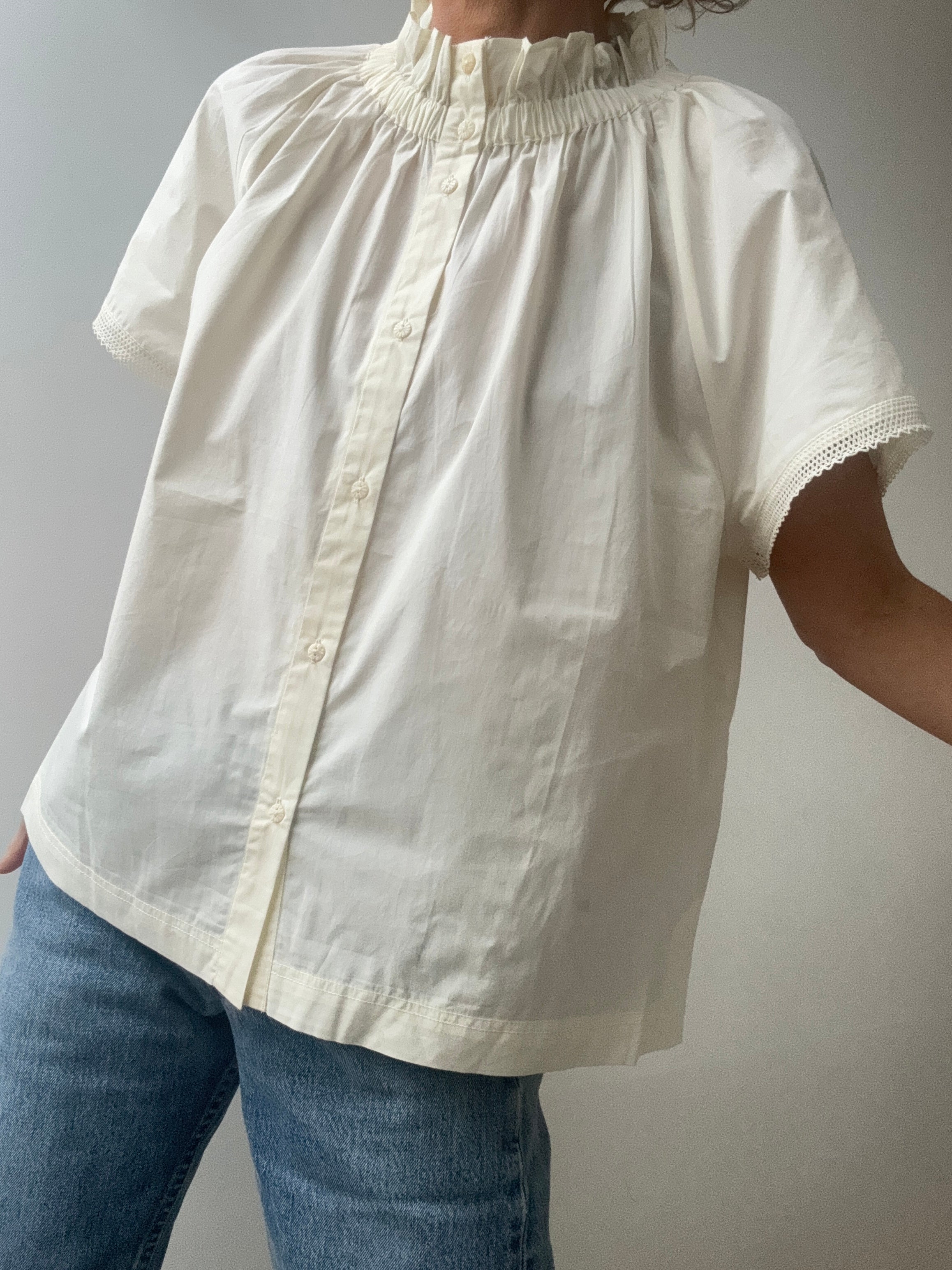 COEME Tops Organic Crisp Poplin Top Tailor