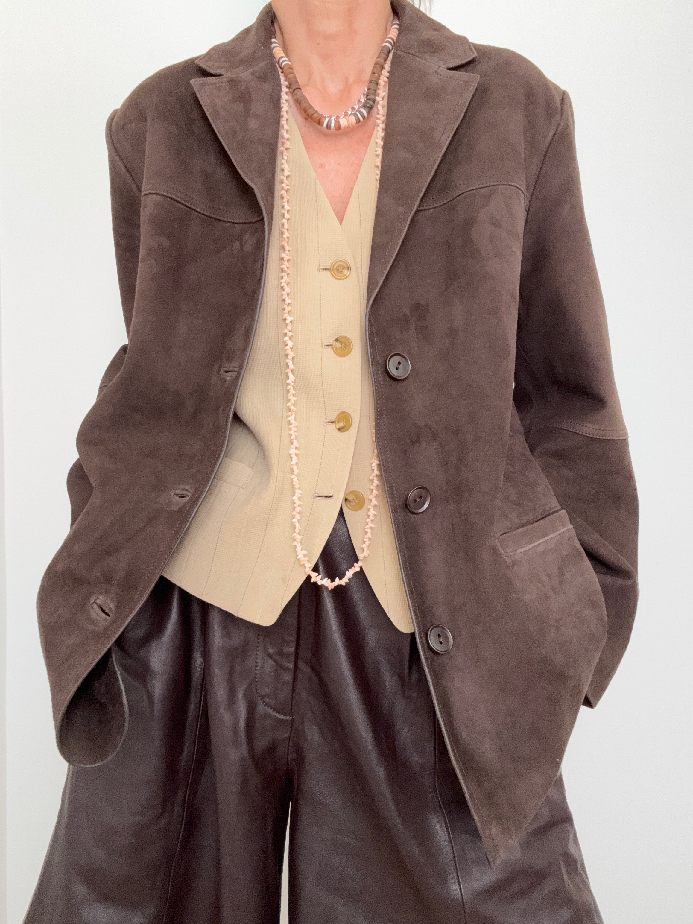 Hendrix Bitter Choc Suede Leather Jacket | Jackets