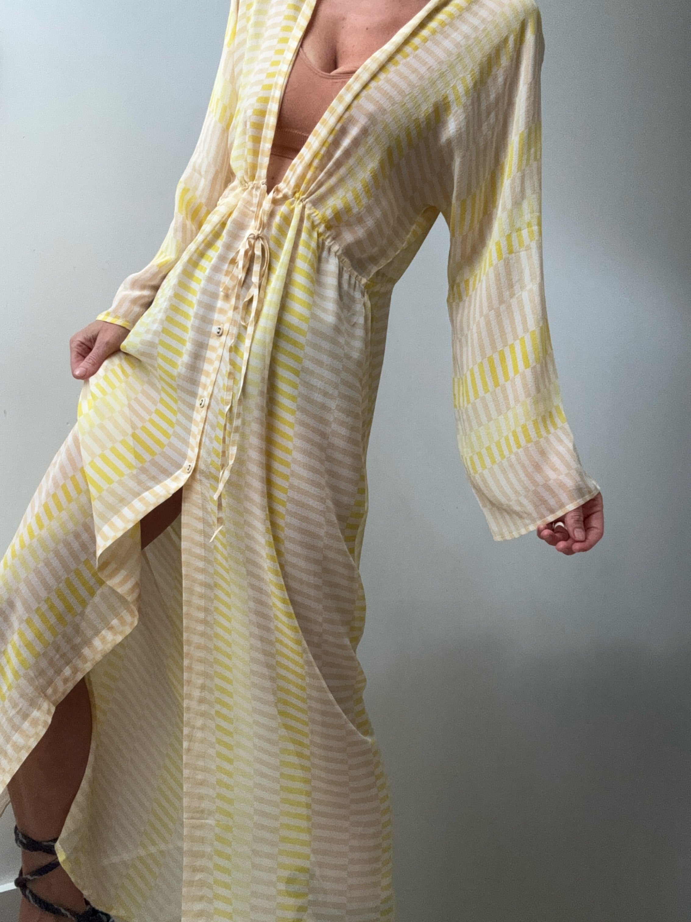 Evarae Dresses Medium-Large Evarae Silk Kimono Dress