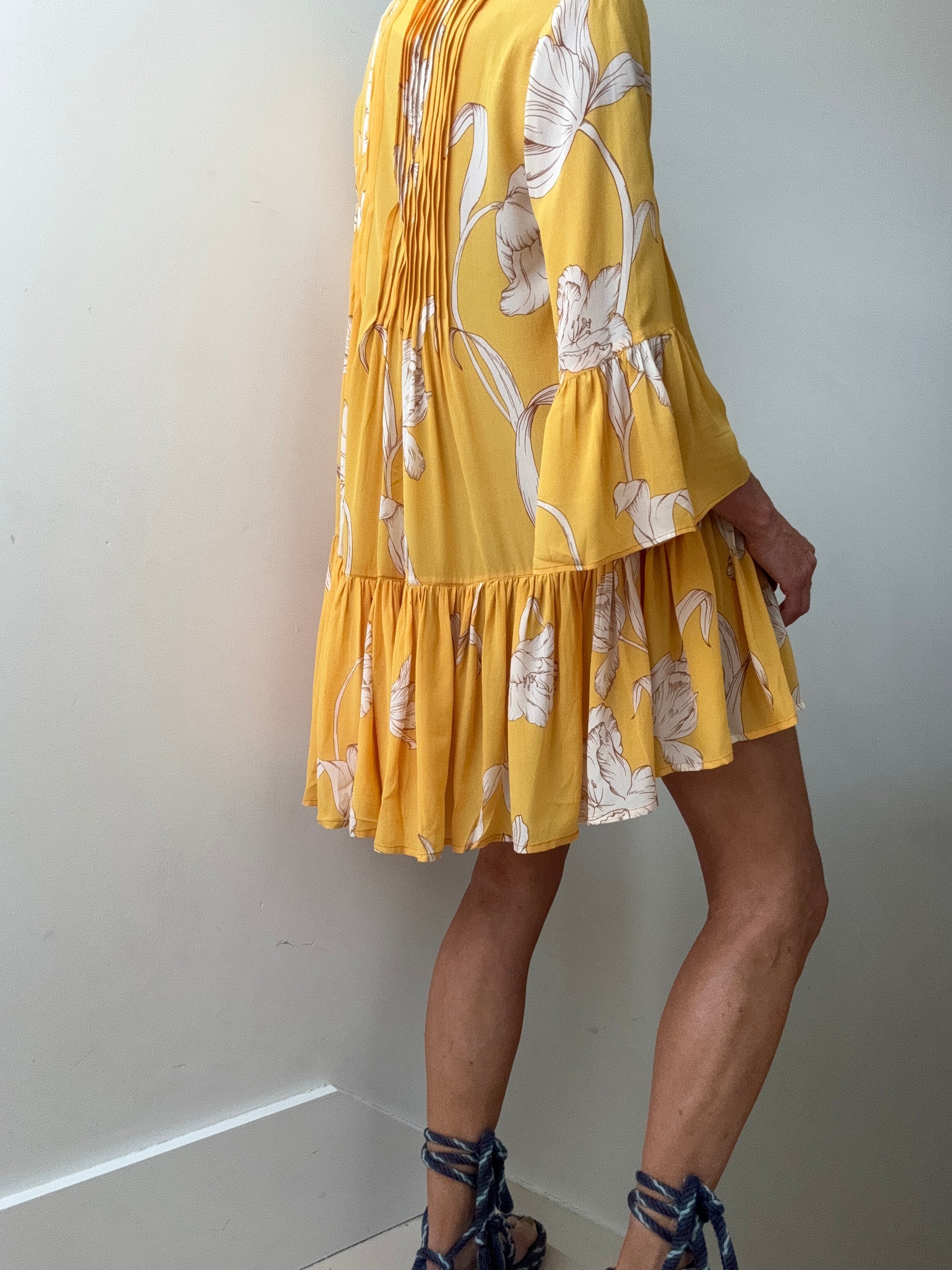 Evarae Dresses Silk Evarae Tunic Yellow