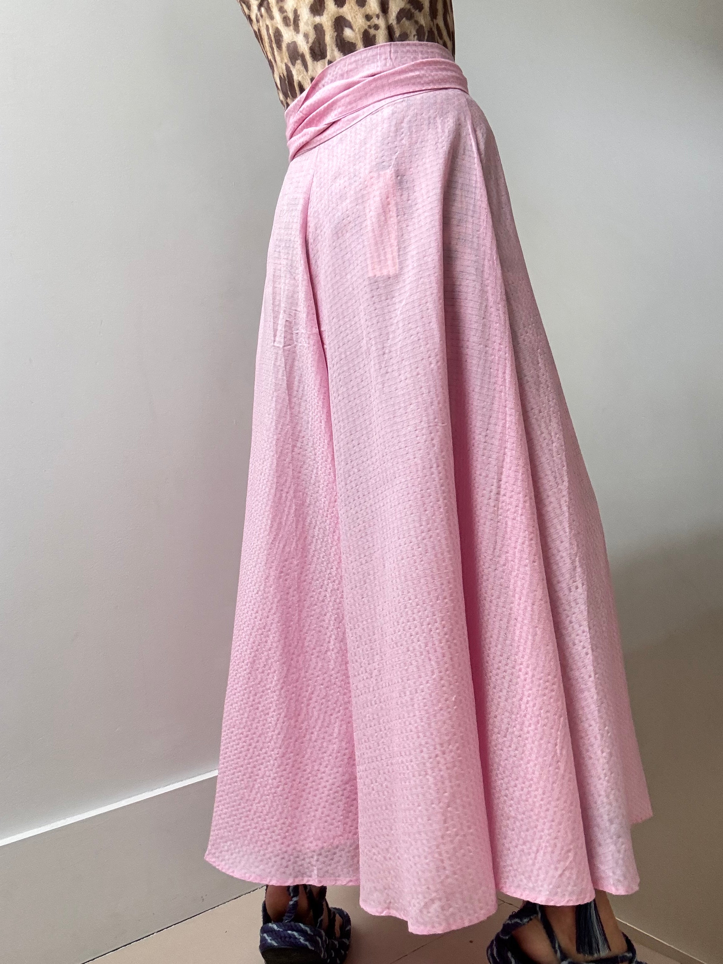 Evarae Skirts Small Evarae Pink Wrap Skirt