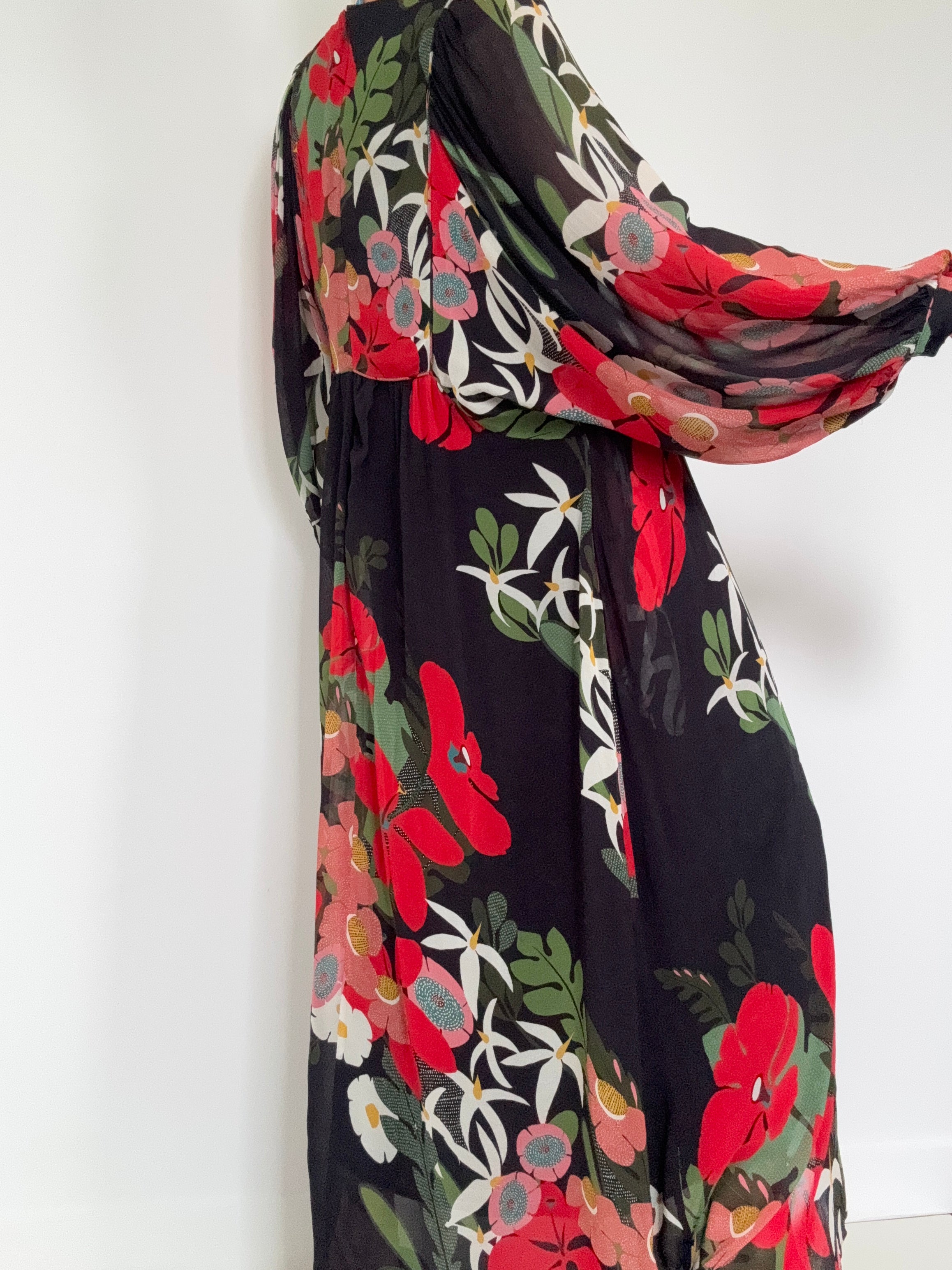 Farm Rio Dresses Anthropologie Floral V Neck Maxi Dress