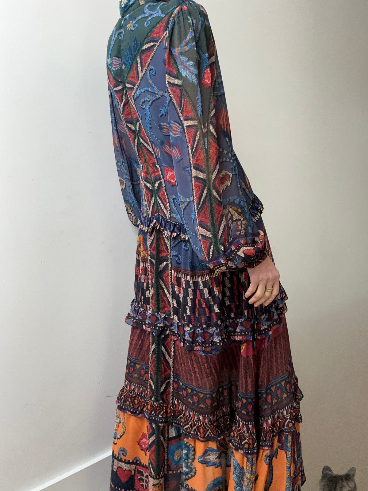 Farm Rio Ainika Tapestry Tiered Maxi Dress | Jetsetbohemian