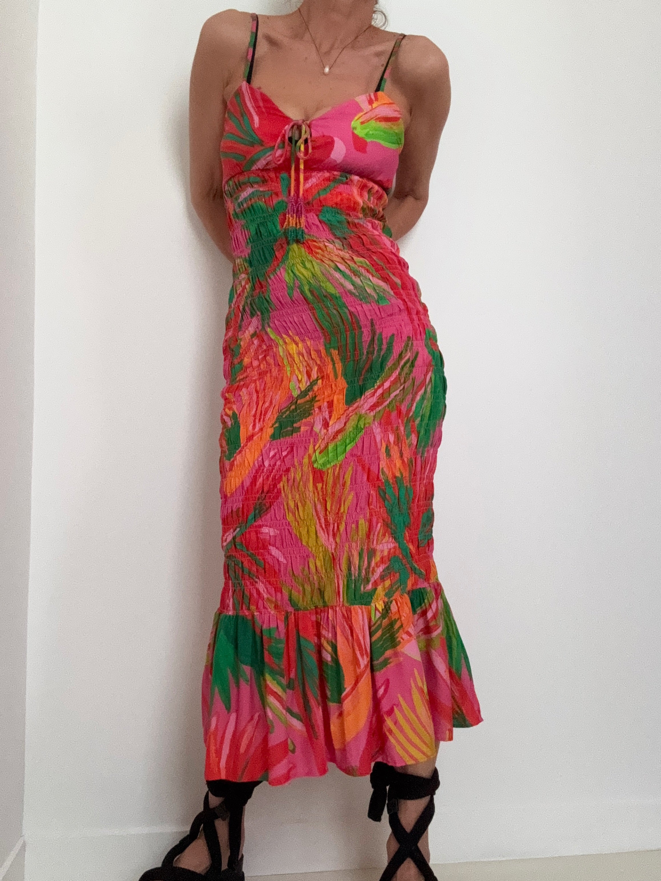 Farm Rio Dresses Farm Rio Anthropologie Rouched Midi Dress