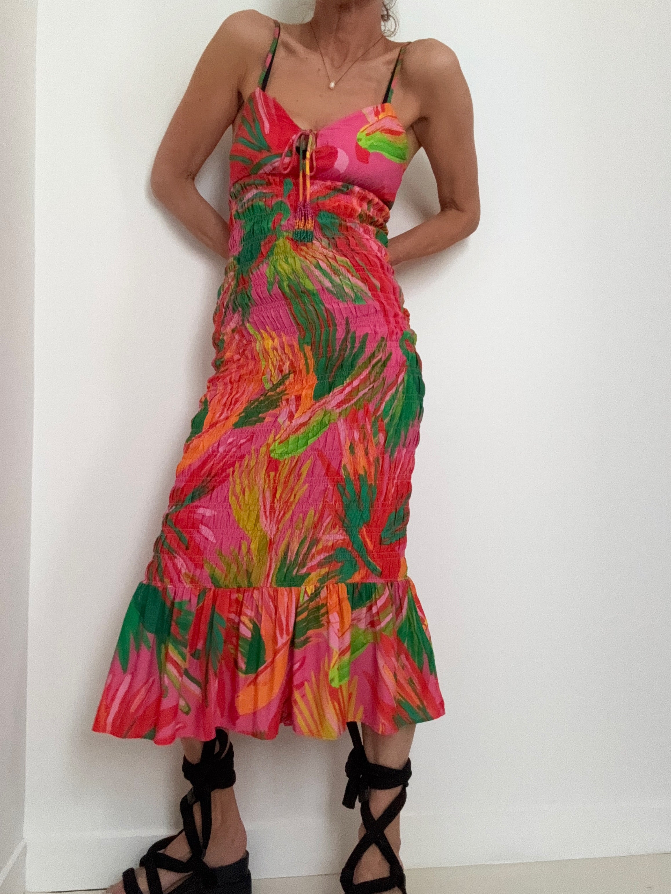 Farm Rio Dresses Farm Rio Anthropologie Rouched Midi Dress