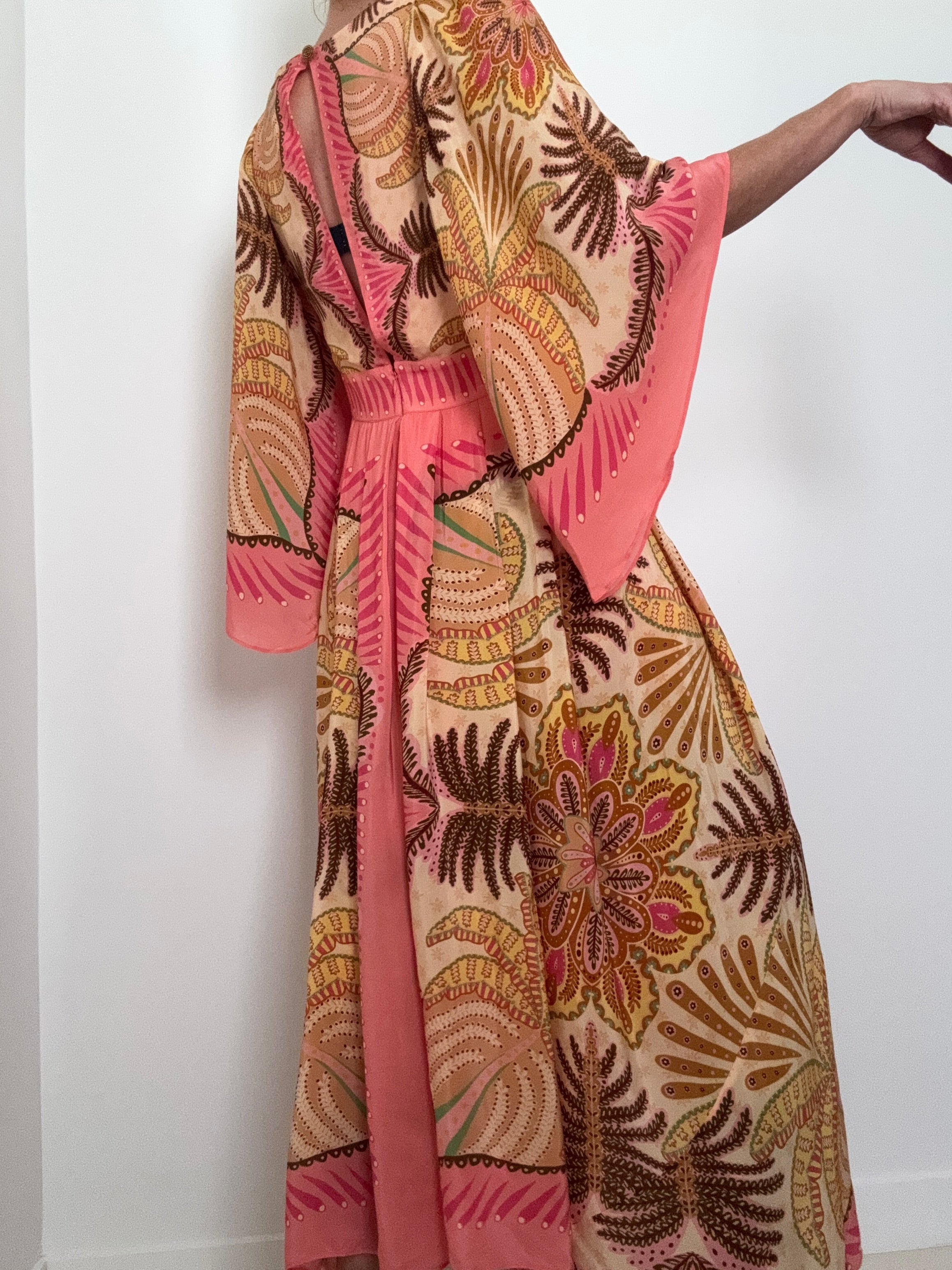 Farm Rio Dresses Farm Rio Floral Pleated Maxi Dress