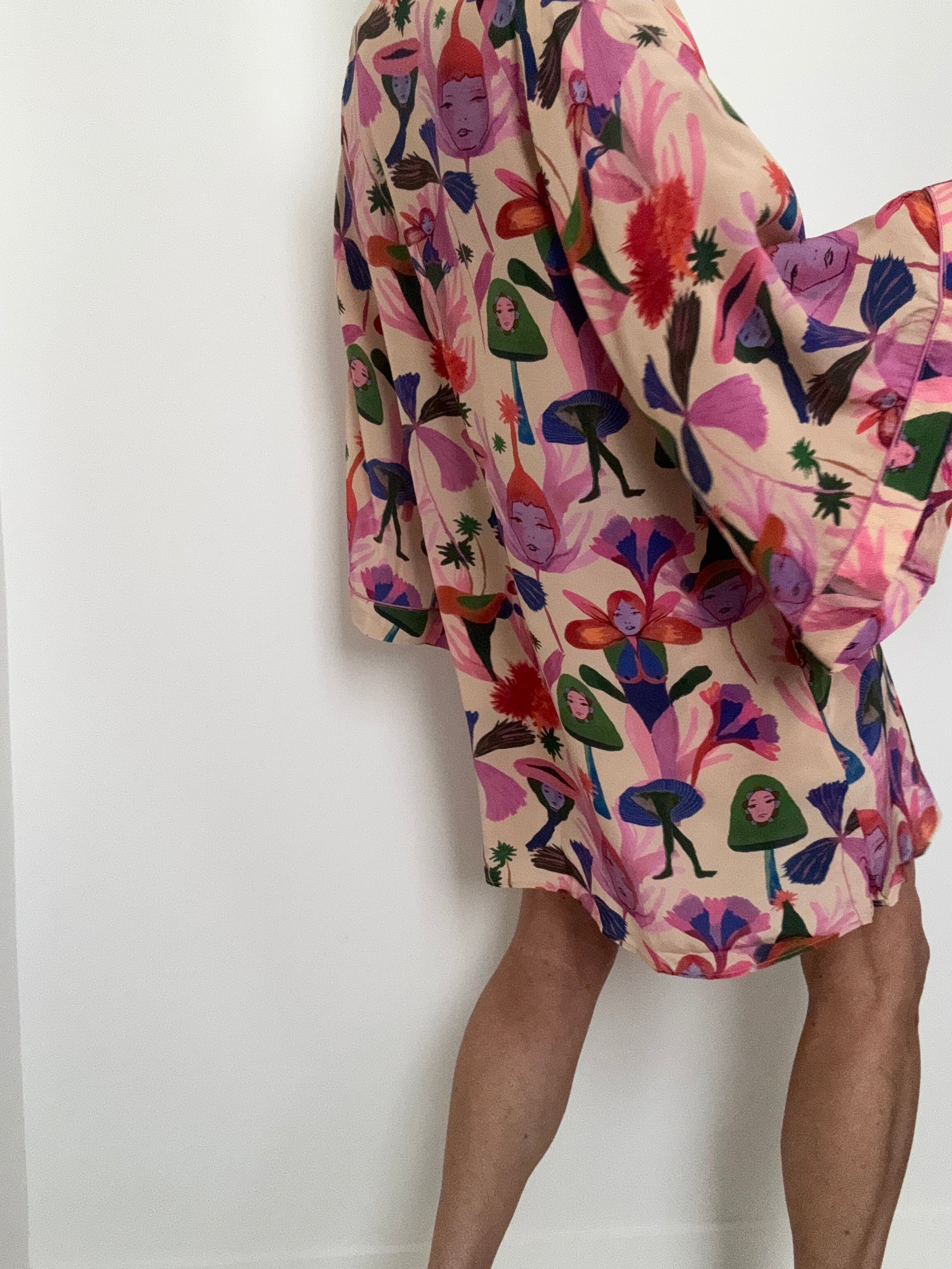 Farm Rio Dresses Farm Rio Floral Print Mini Dress Tunic
