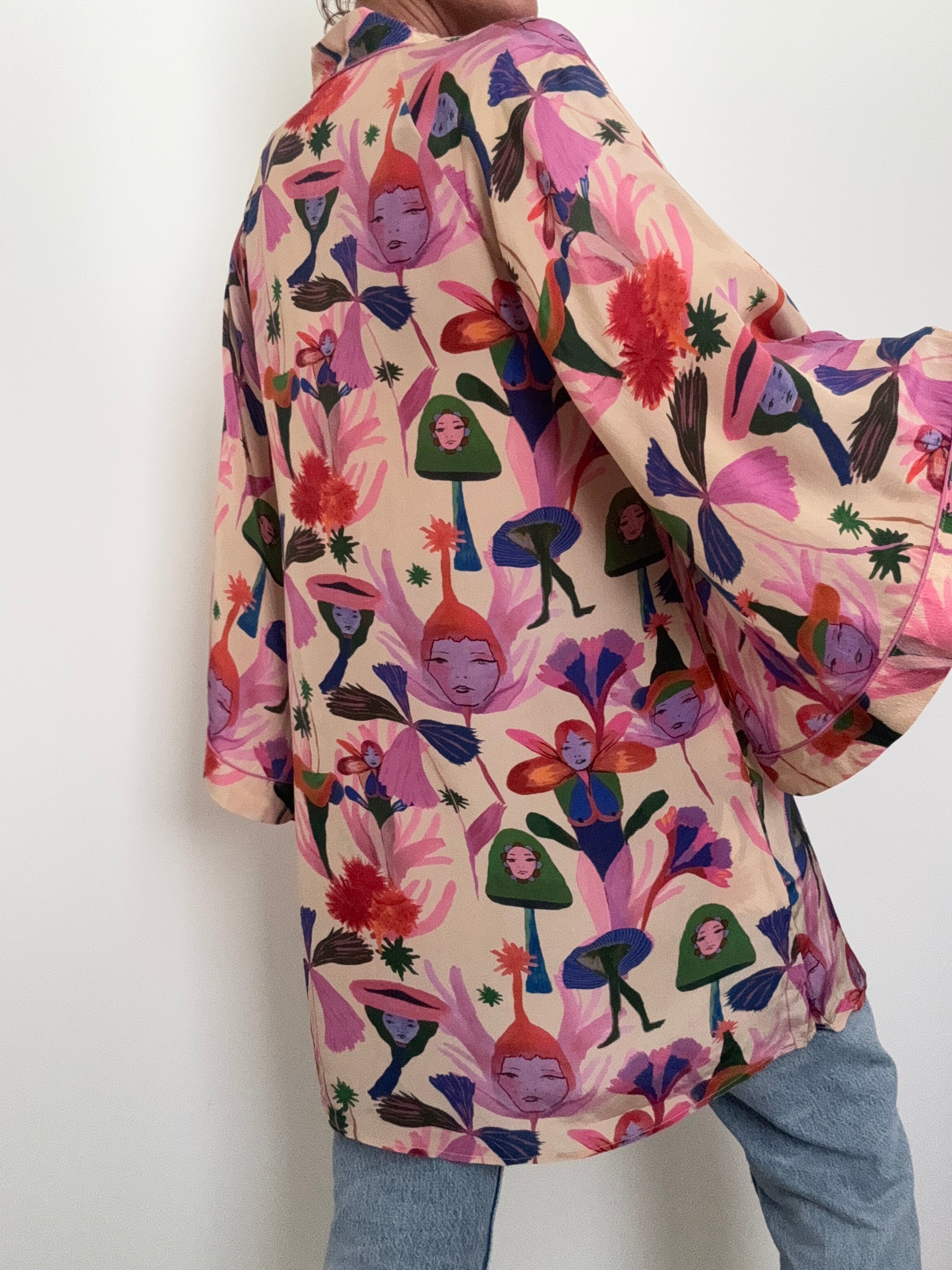 Farm Rio Dresses Farm Rio Floral Print Mini Dress Tunic