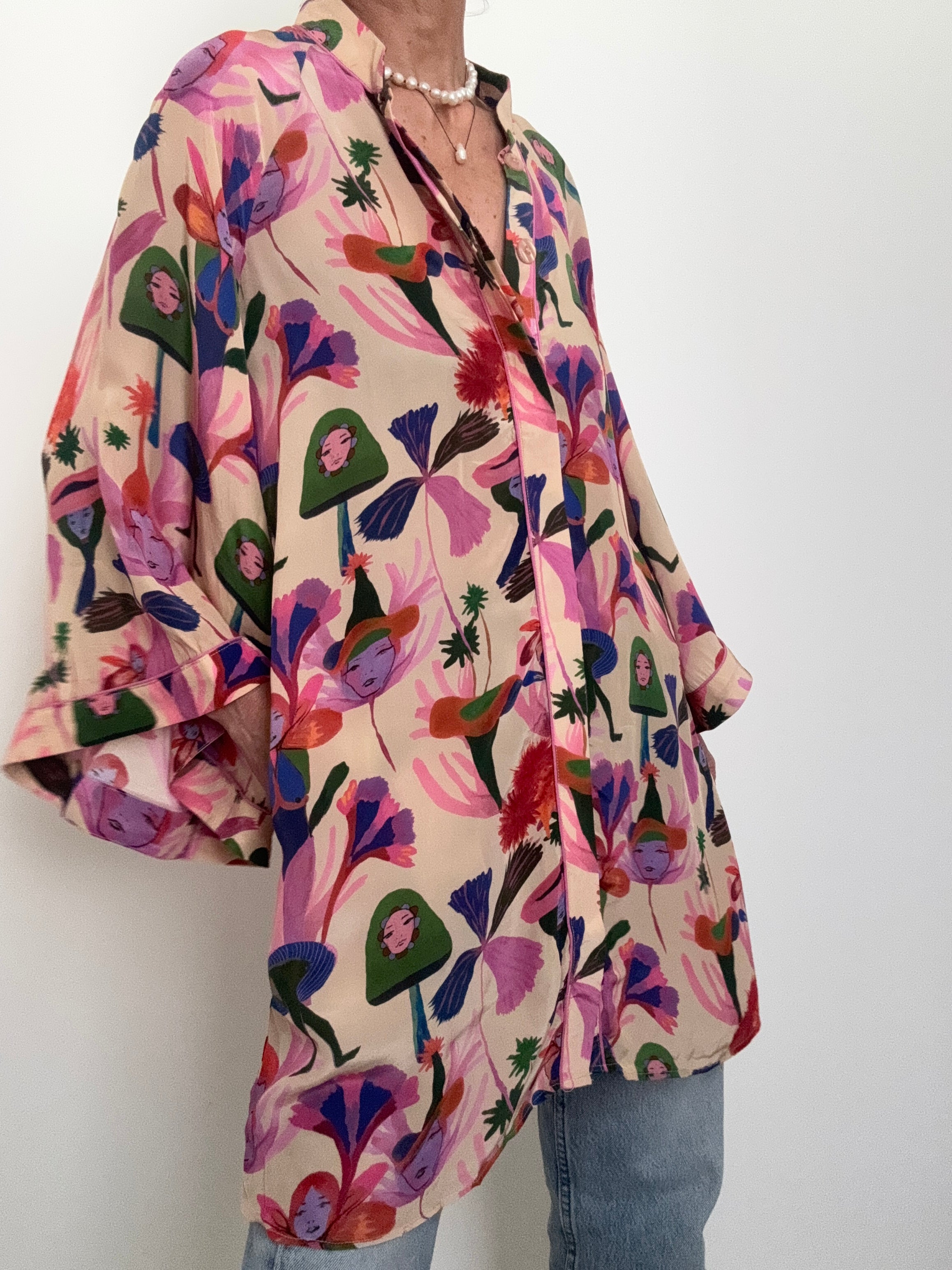 Farm Rio Dresses Farm Rio Floral Print Mini Dress Tunic