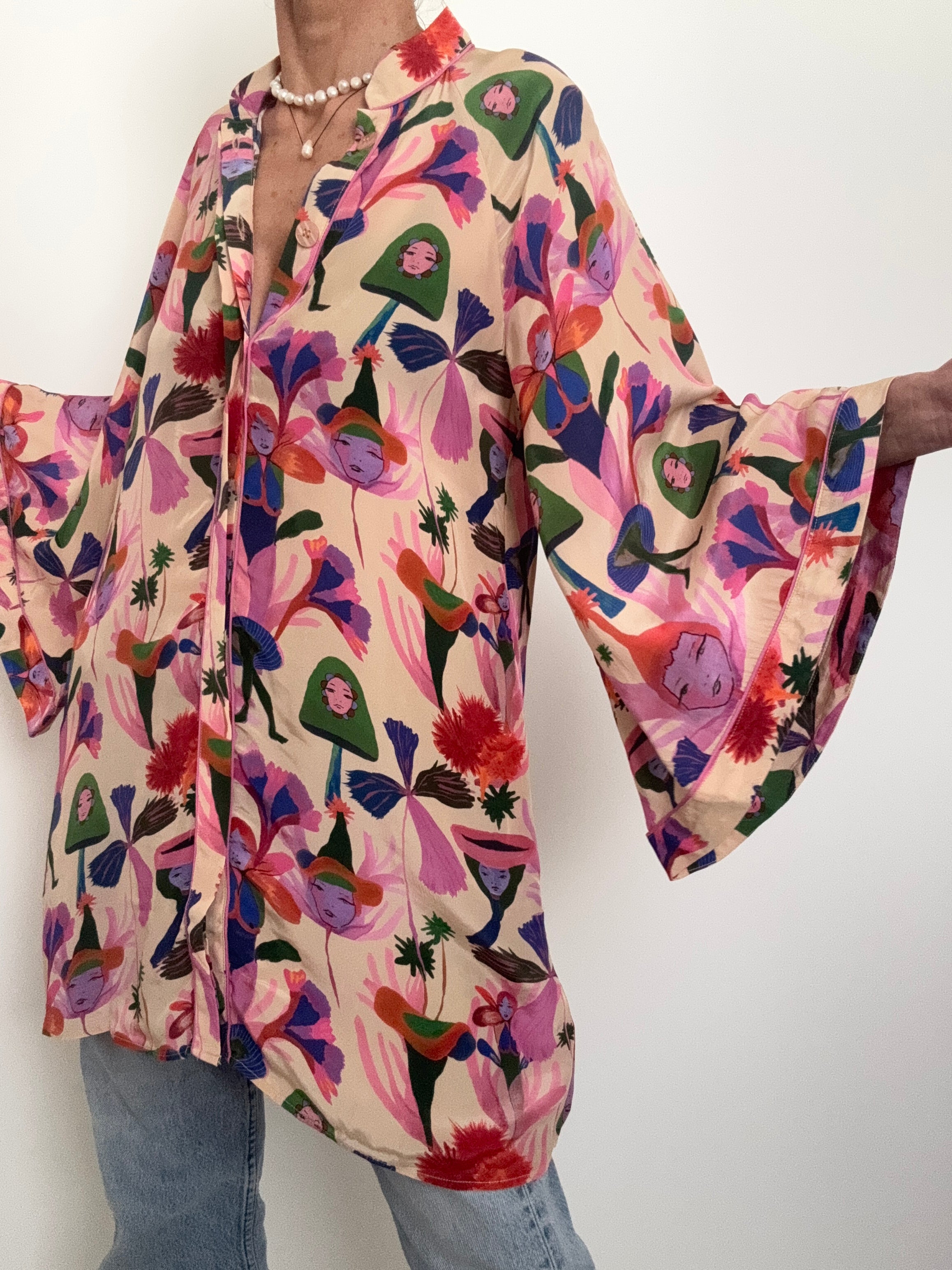 Farm Rio Dresses Farm Rio Floral Print Mini Dress Tunic