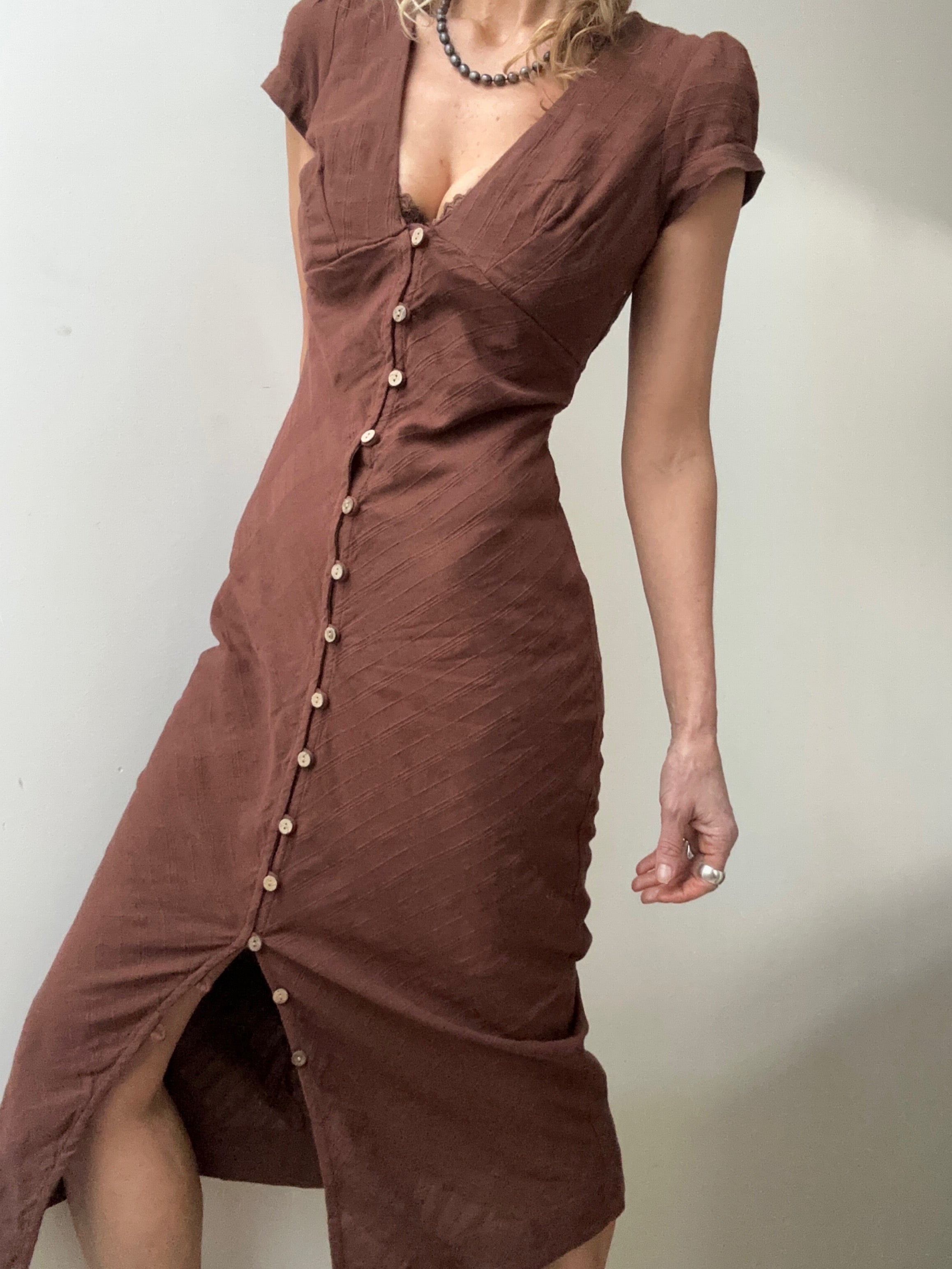 Free People Dresses Free People New In Town Midi Dress Chocolate