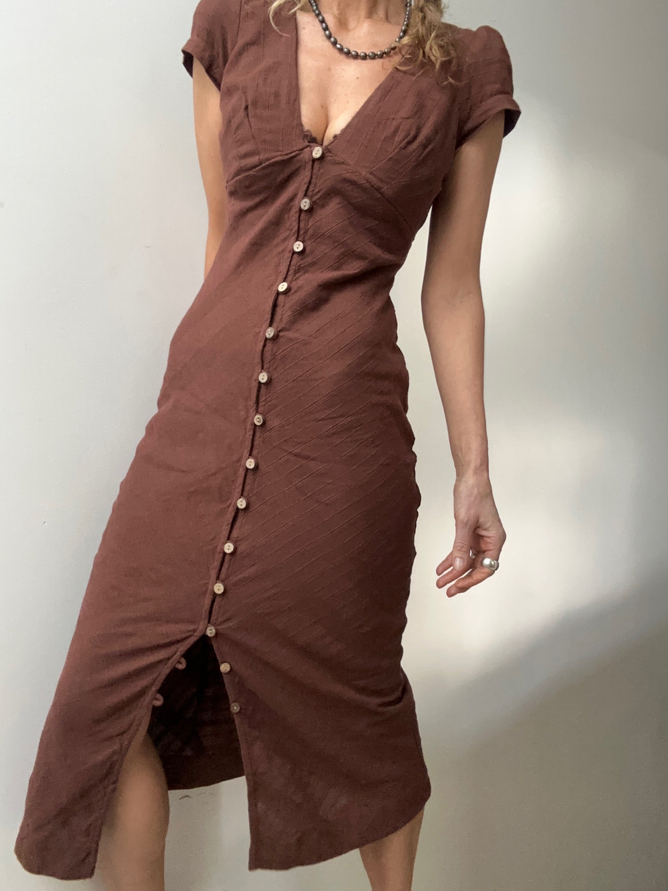 Free People Dresses Free People New In Town Midi Dress Chocolate