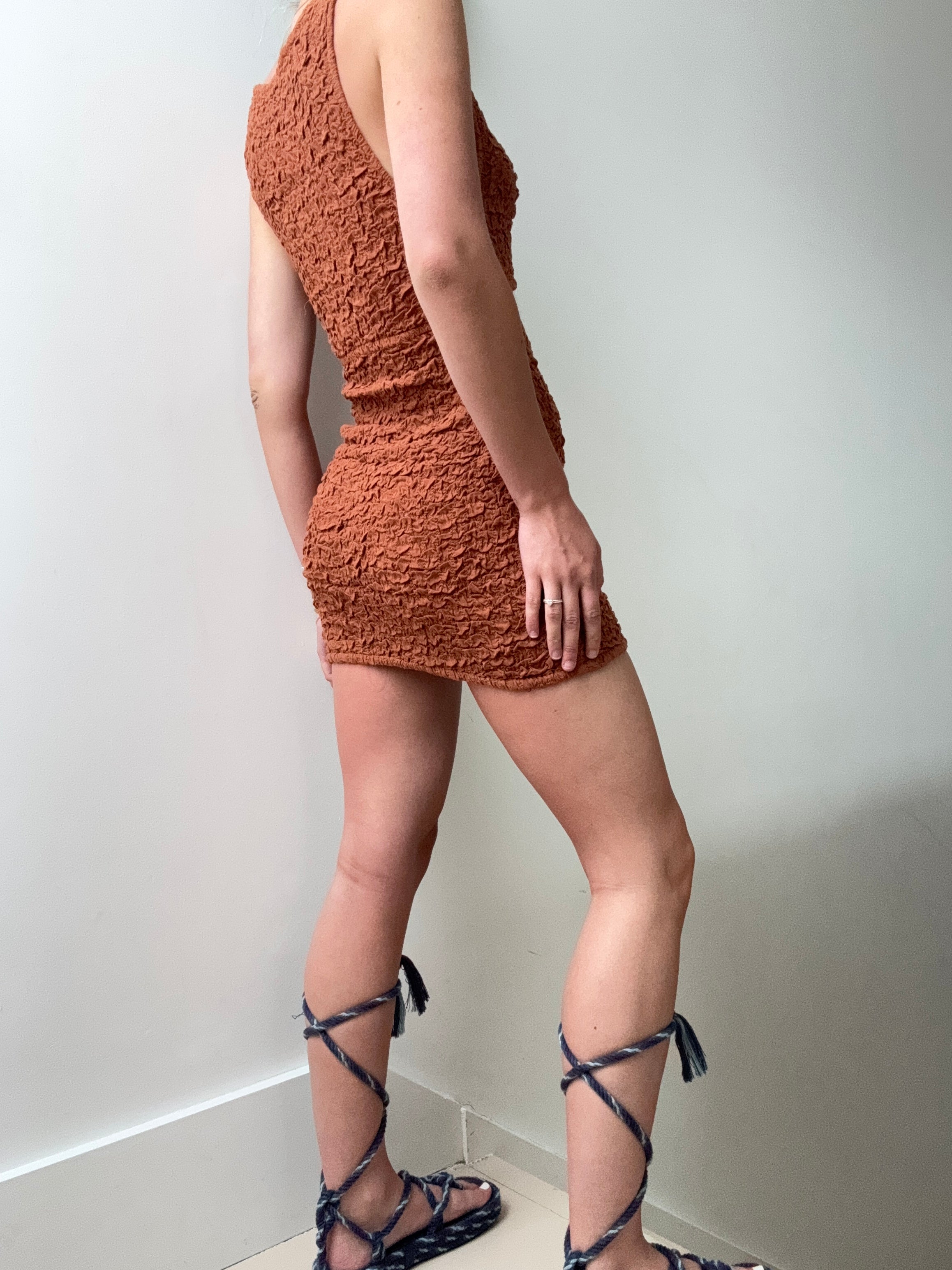 Free People Dresses XSmall Scarlett Solid Mini Tan