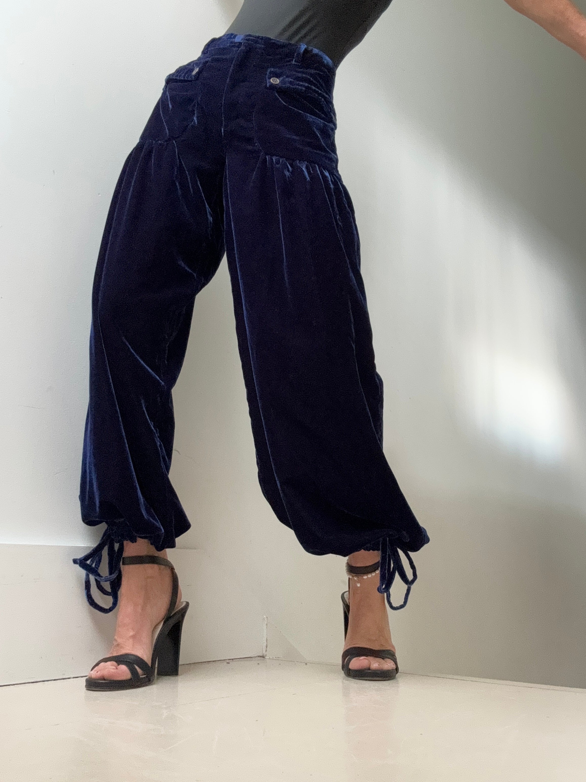 Free People Pants Free People Lotus Velvet Pants Midnight