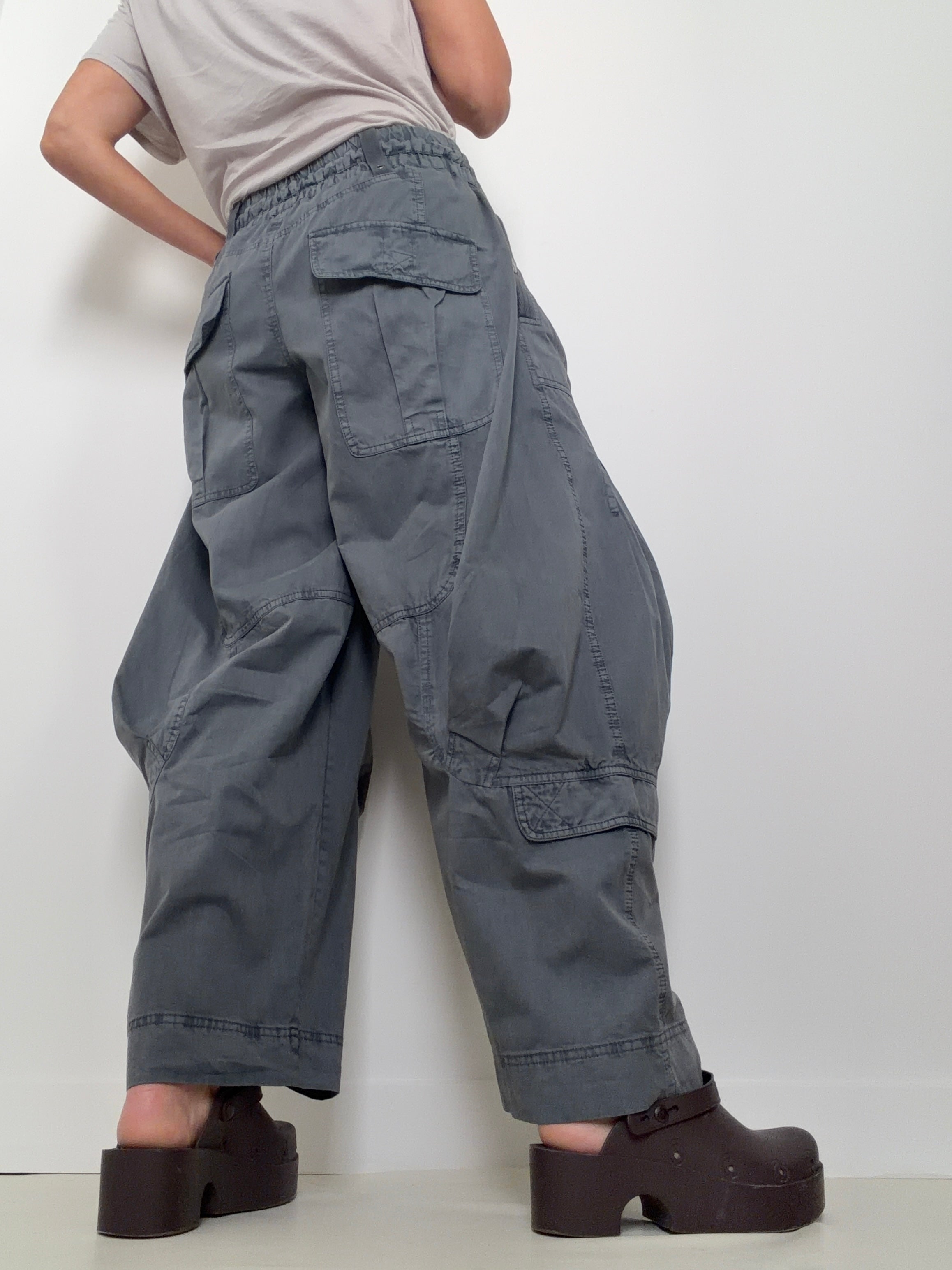 Free People Pants Onset Parachute Pant Steel