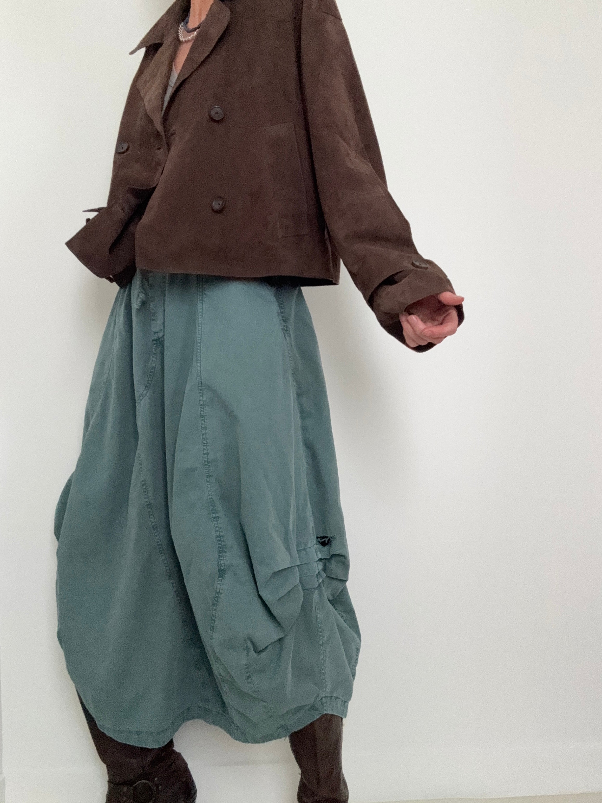 Willow Poplin Maxi Skirt Green | Skirts