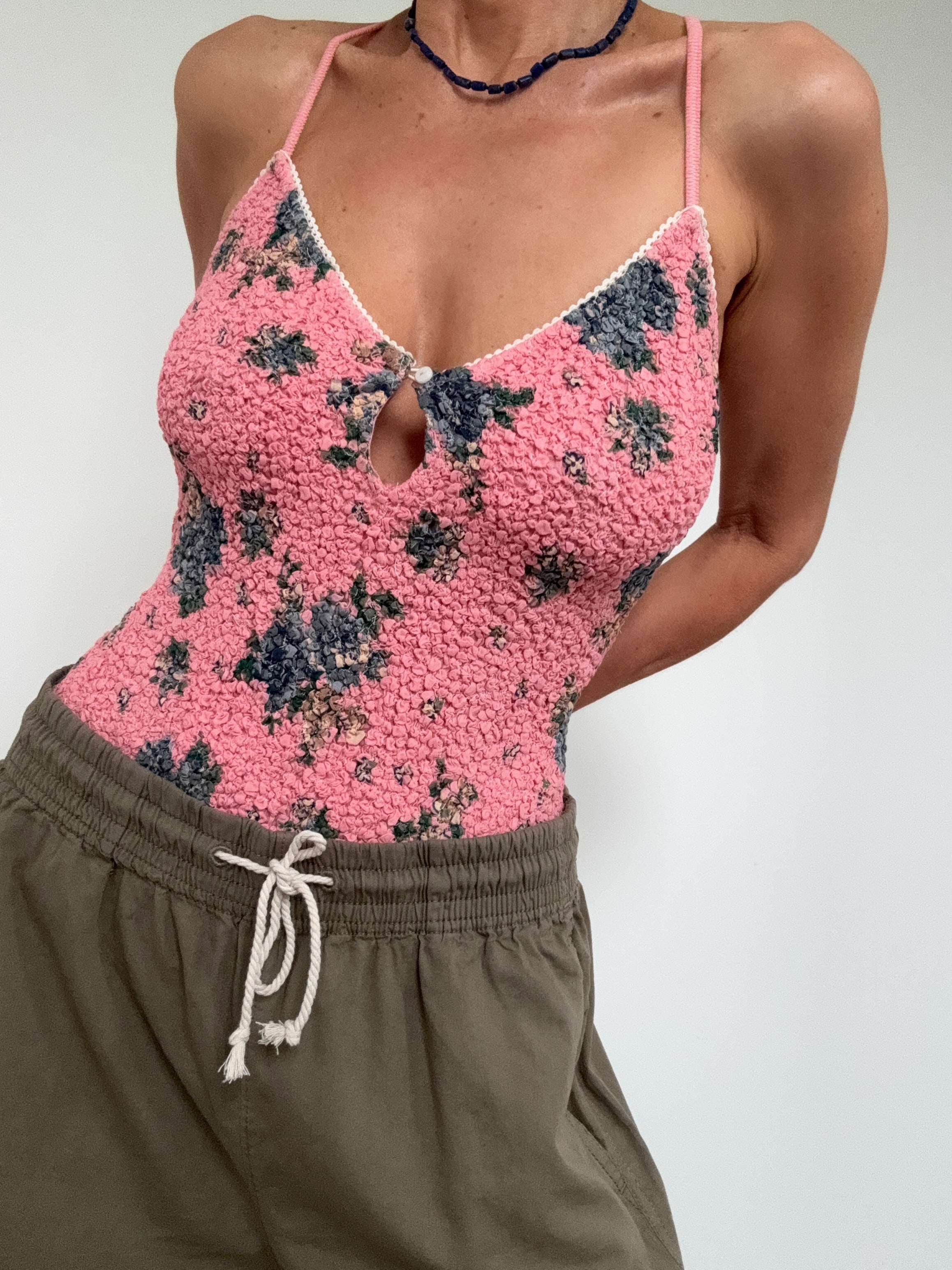 Free People Tops Seaside Rose Bodysuit Pink