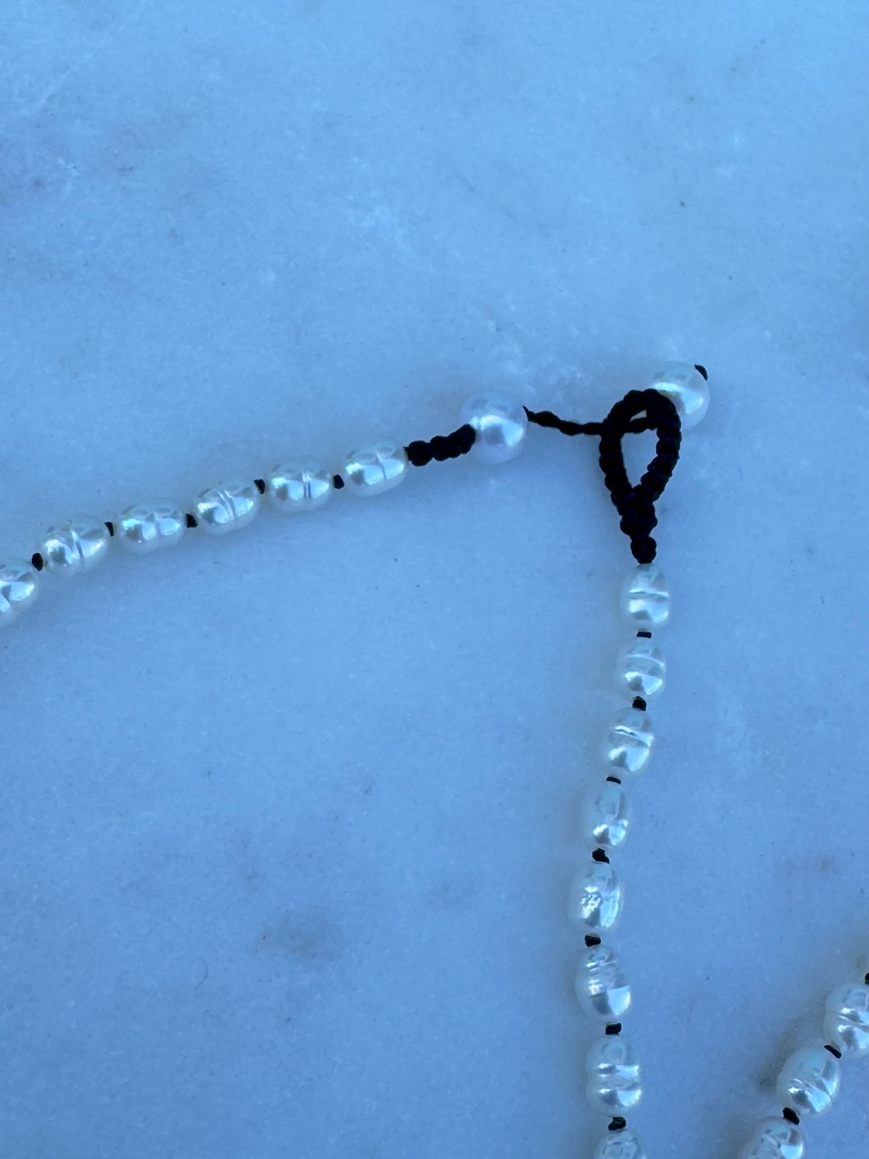 Future Nomads Anklets Black Pearl Anklet Small Pearls