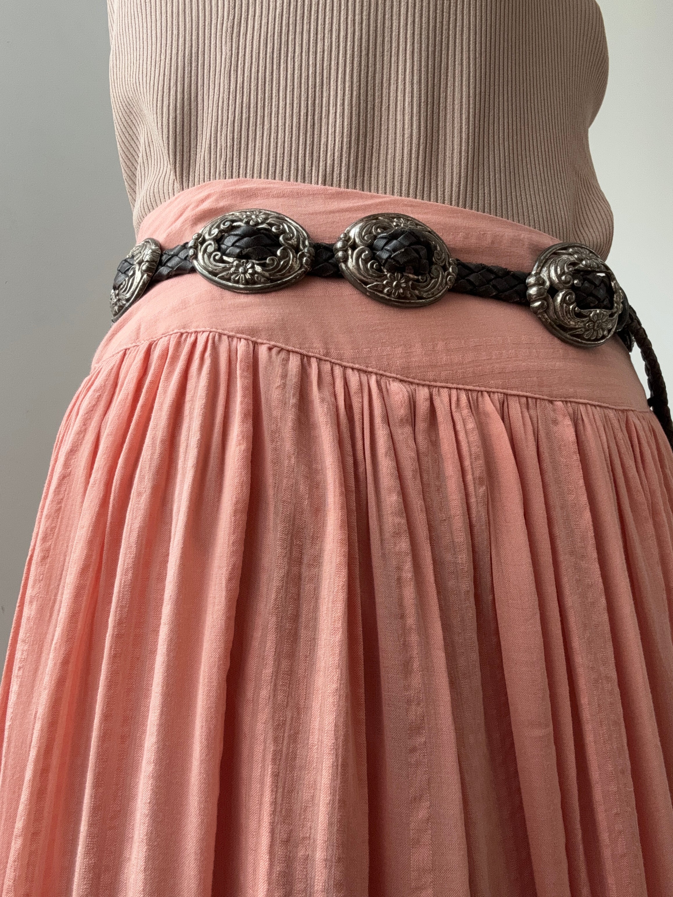 Future Nomads Belts 102cm Black Vintage Flower Belt