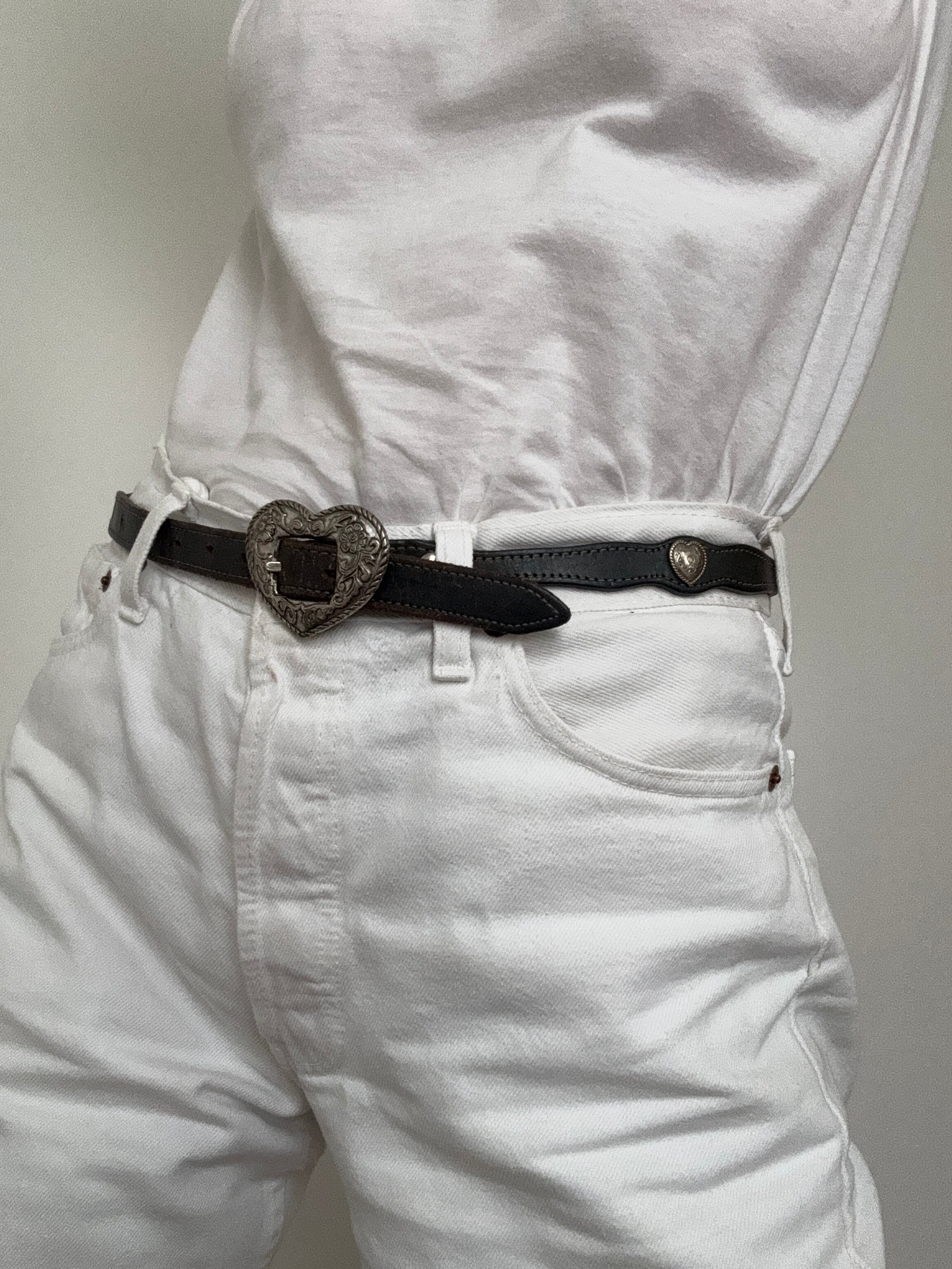 Grey Heart Vintage Belt | Belts