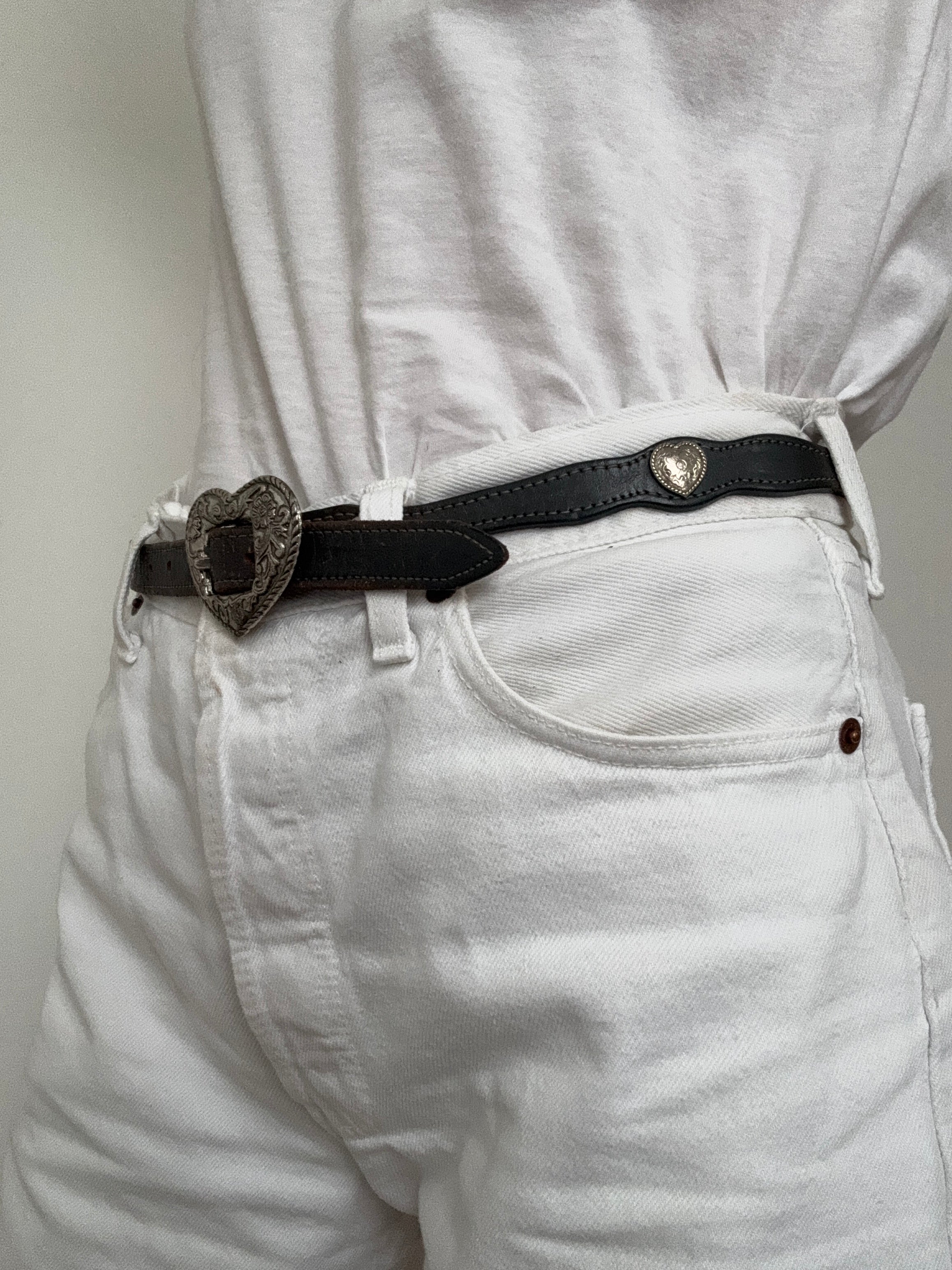 Grey Heart Vintage Belt | Belts
