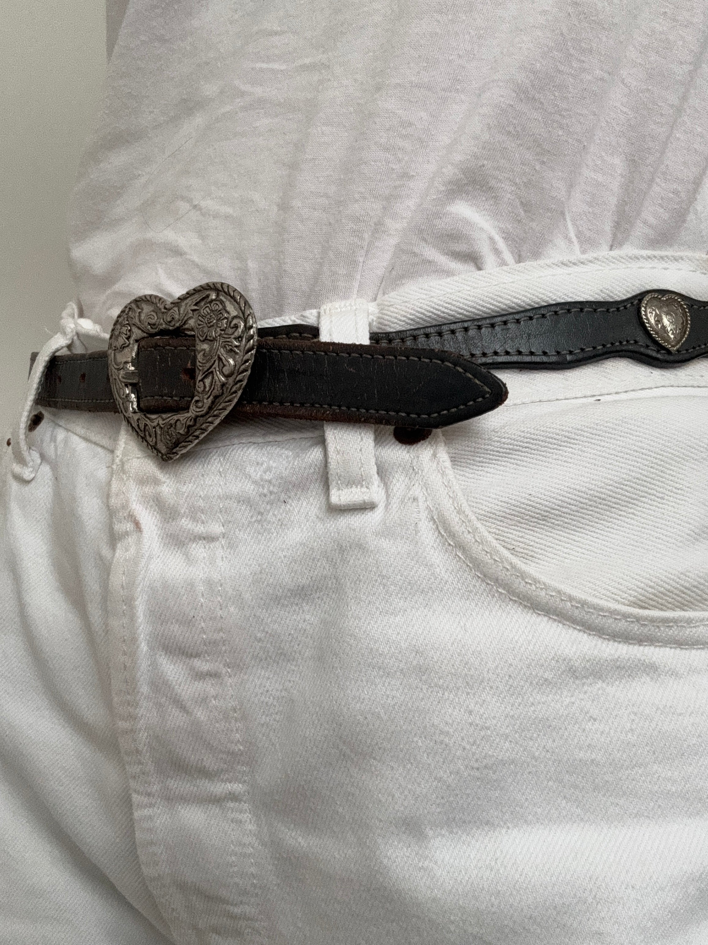 Grey Heart Vintage Belt | Belts