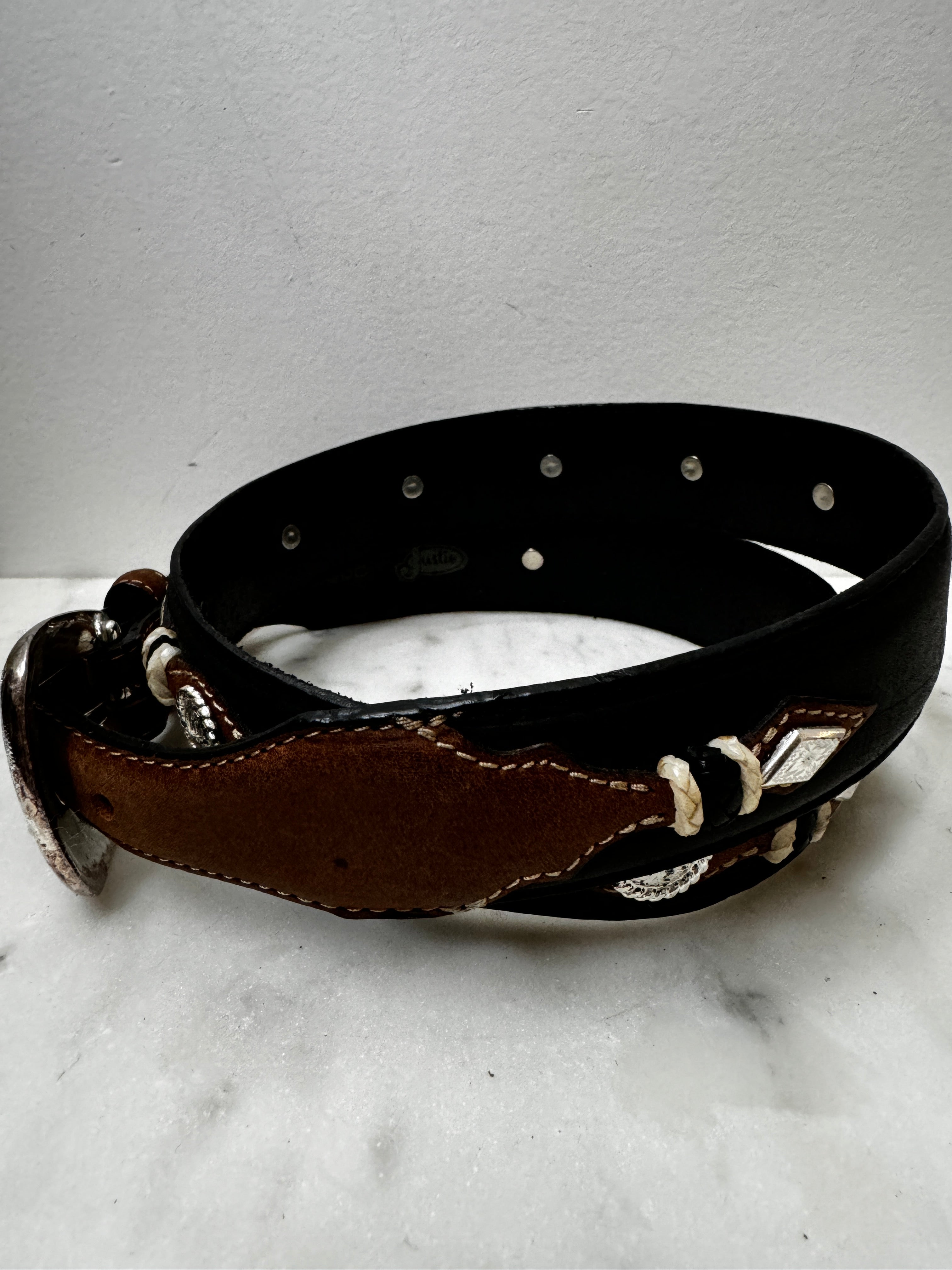 Future Nomads Belts 91cm Black & Brown Disk Belt