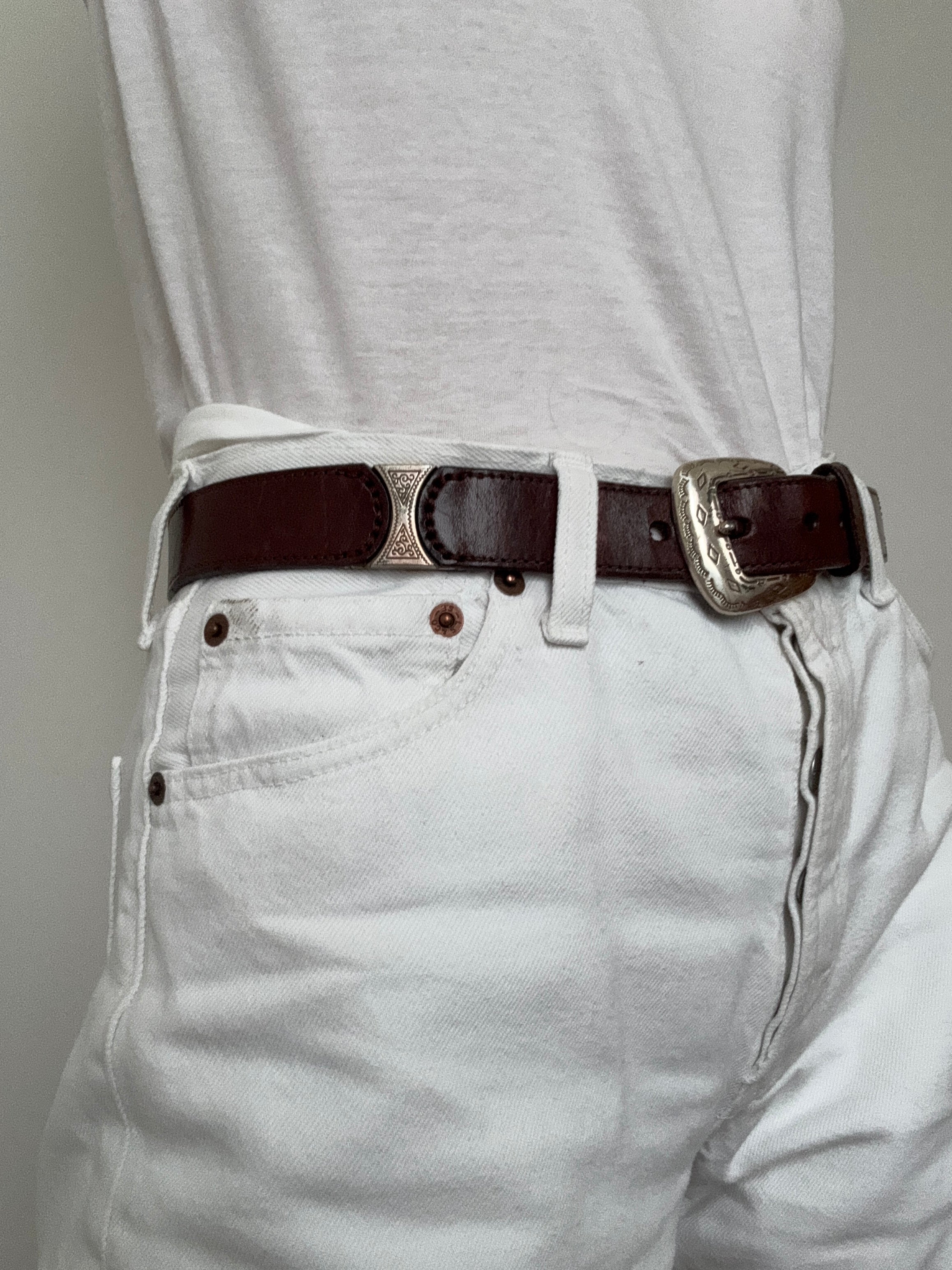 Brown Vintage Fossil Belt | Belts