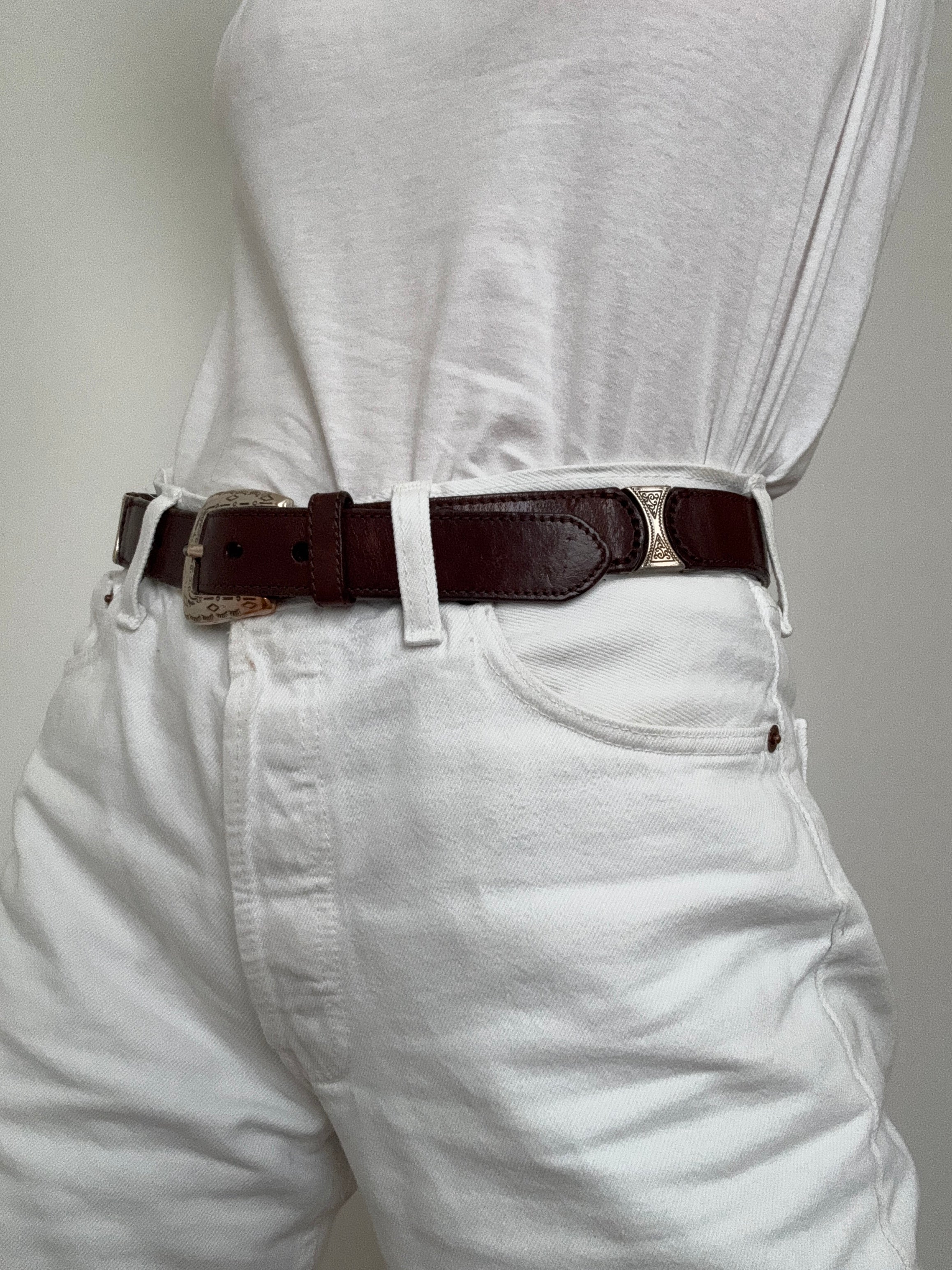Brown Vintage Fossil Belt | Belts