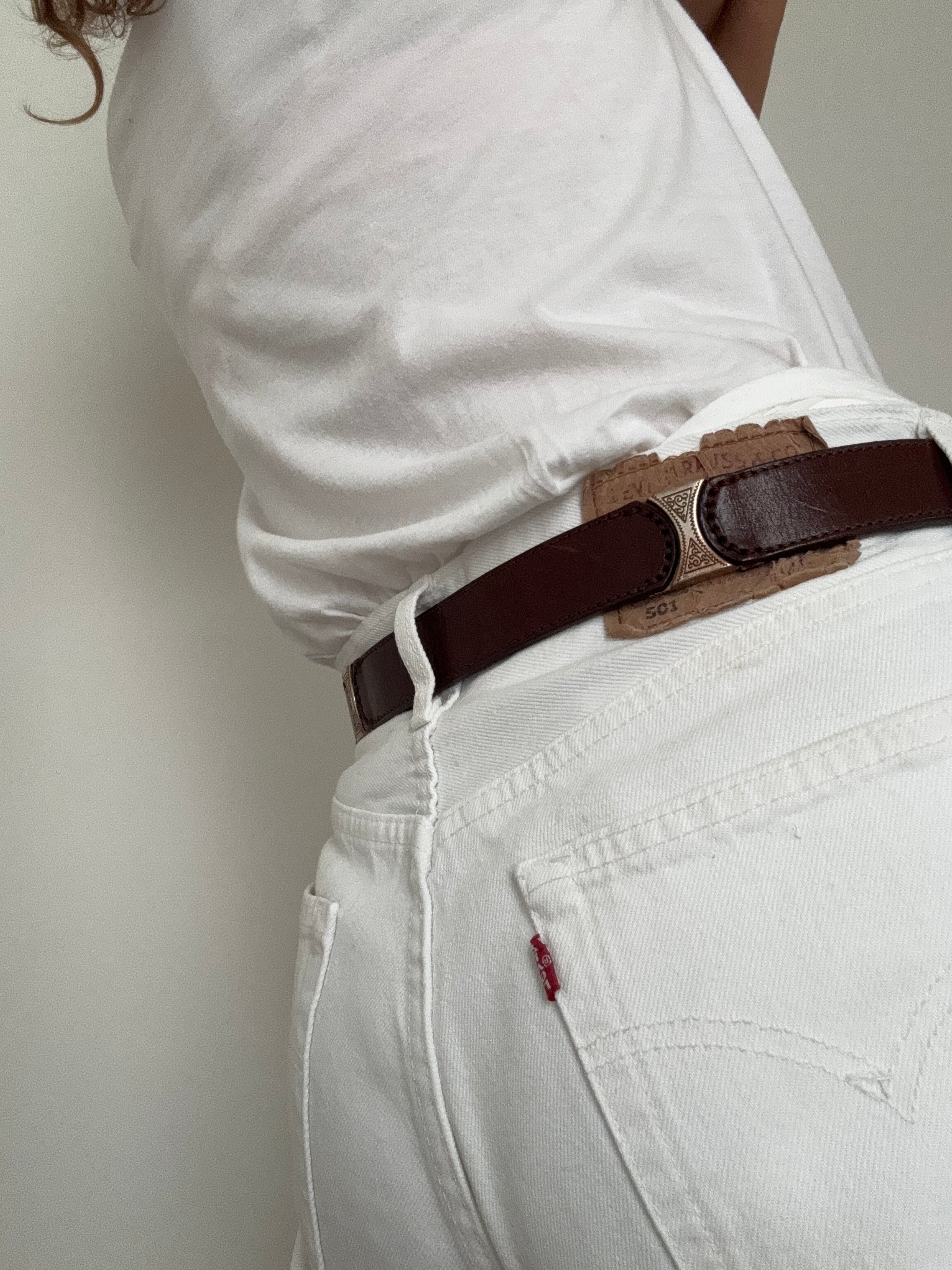 Brown Vintage Fossil Belt | Belts