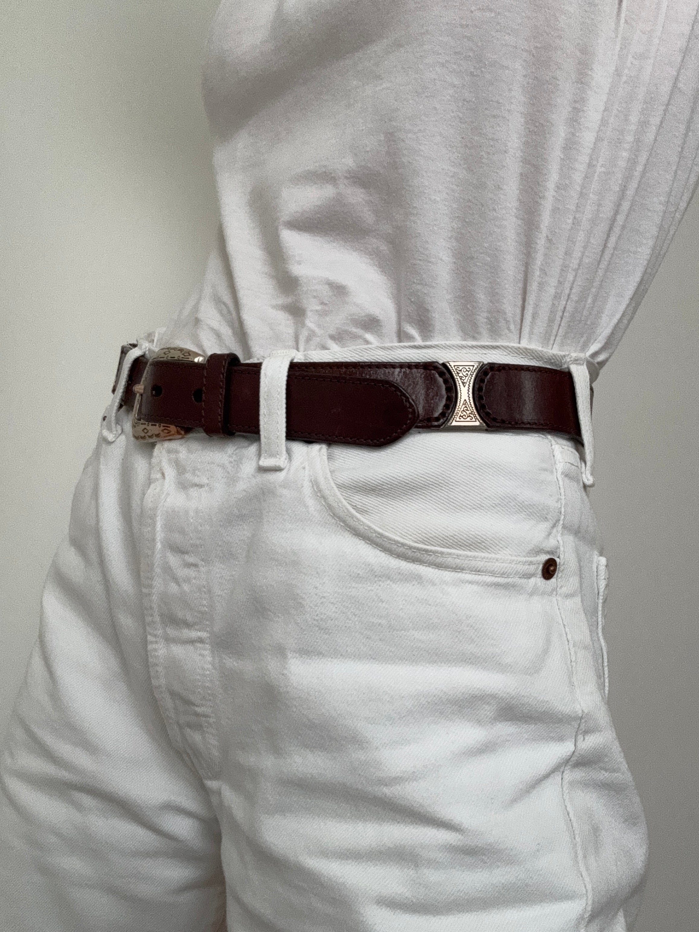 Brown Vintage Fossil Belt | Belts