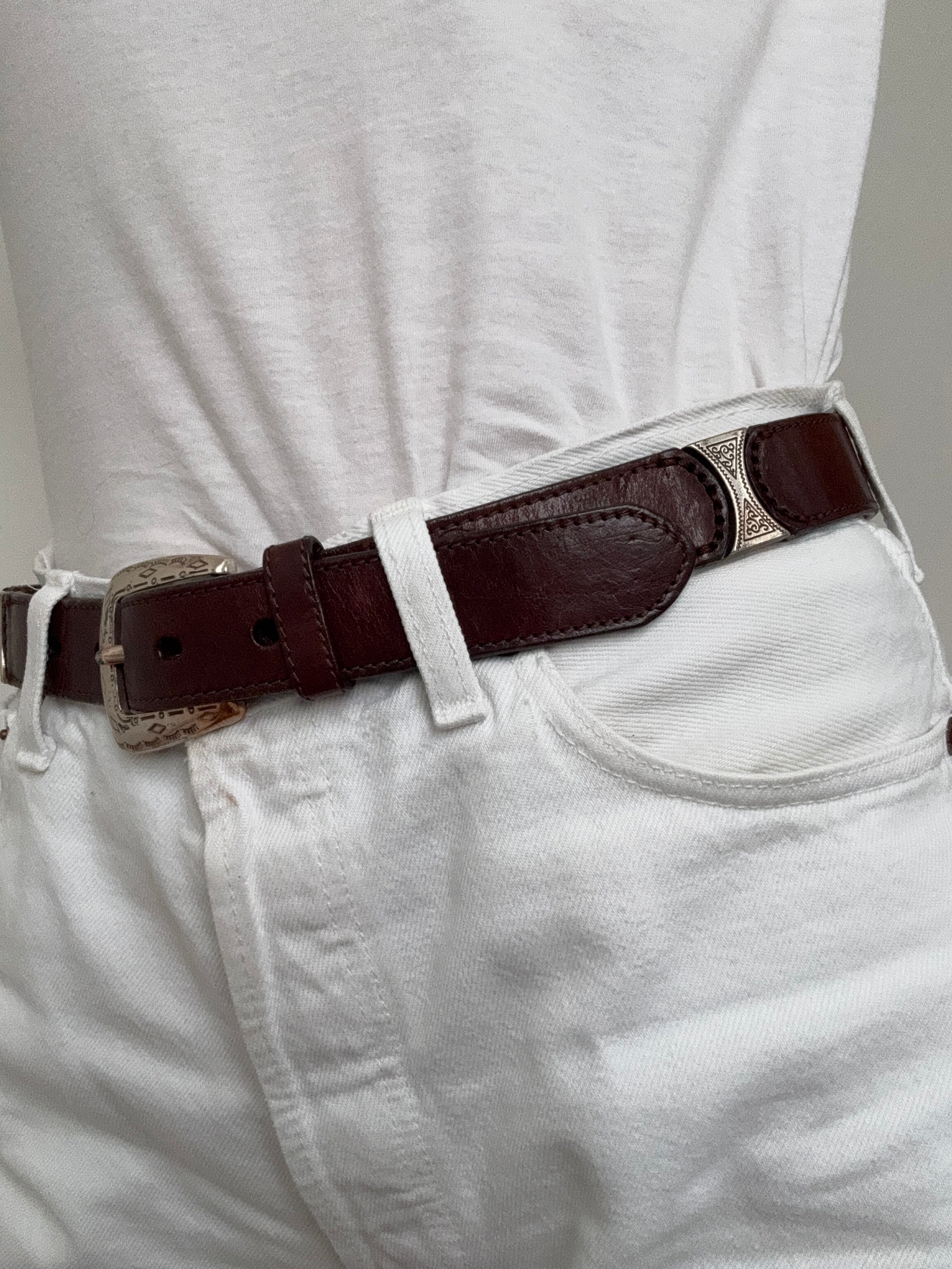 Brown Vintage Fossil Belt | Belts