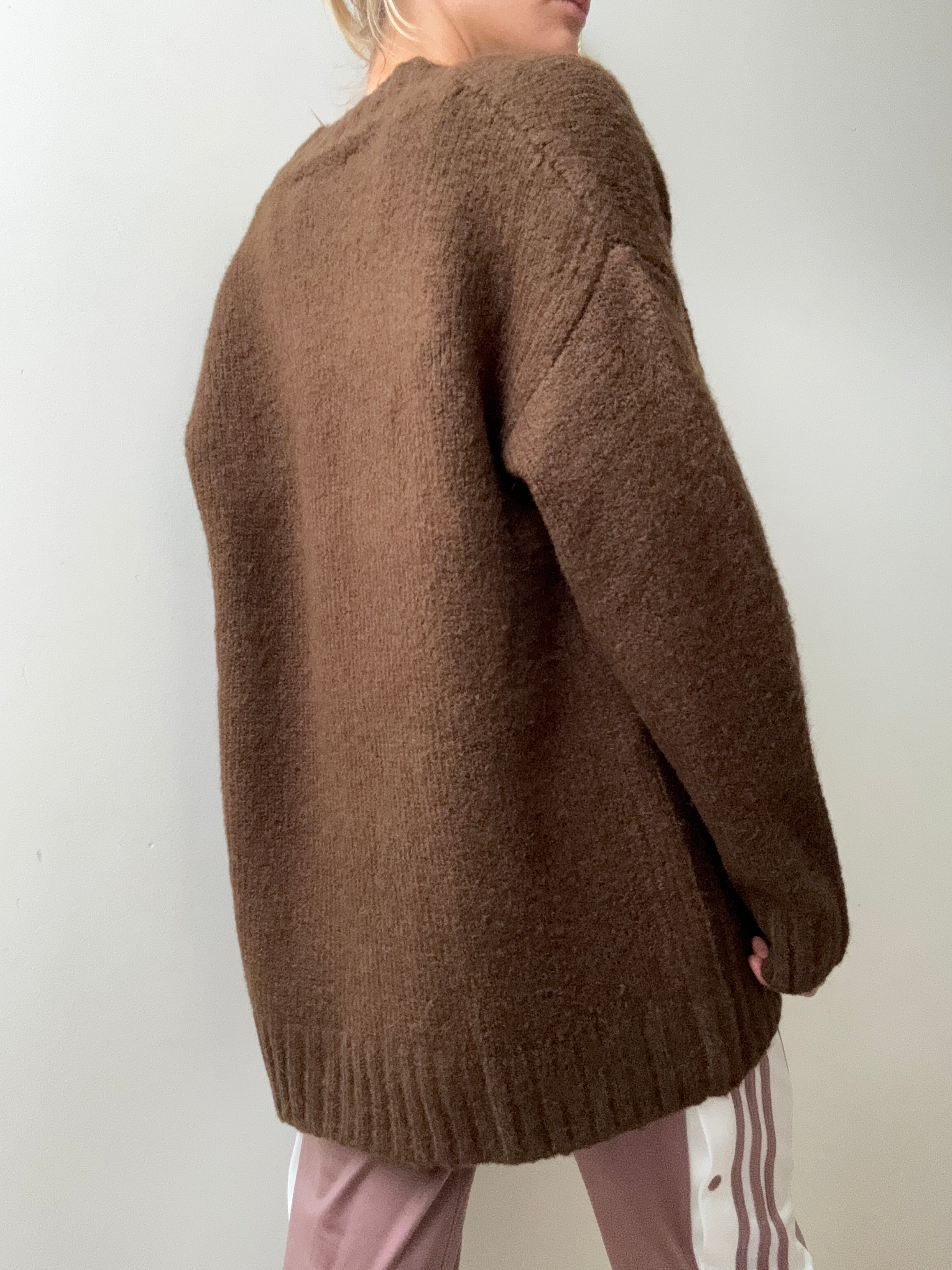 Future Nomads Cardigans One Size In By In Chocolate Knit Cardigan
