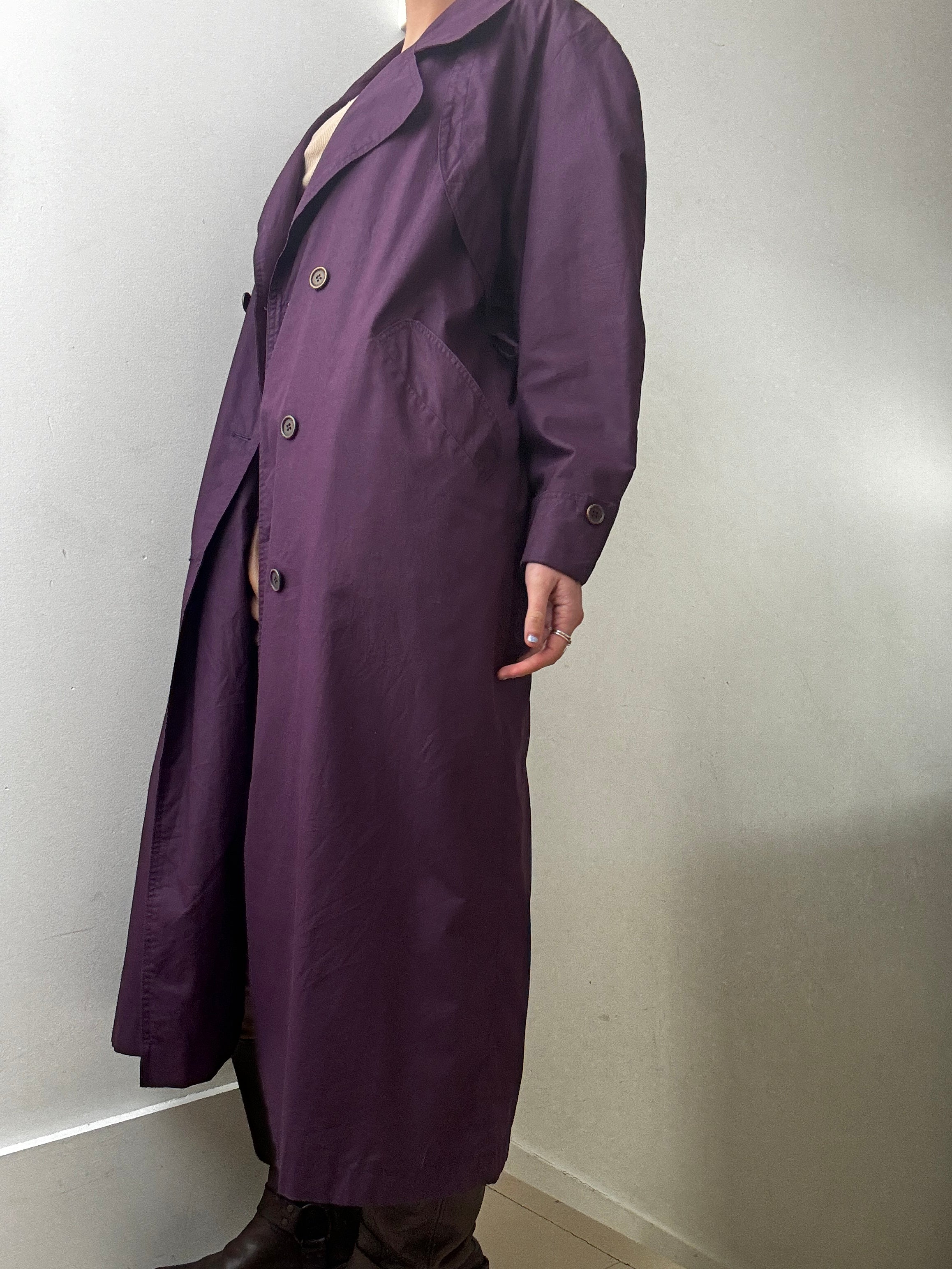 Future Nomads Coats Large Burberry Style Purple Trench