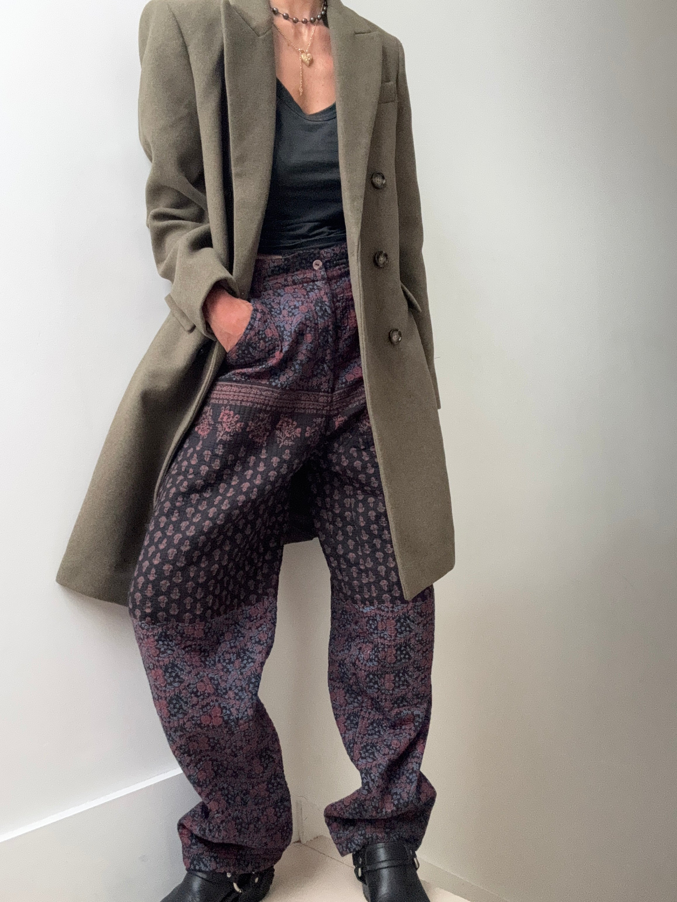 Future Nomads Coats Wool Blend Coat Olive Green