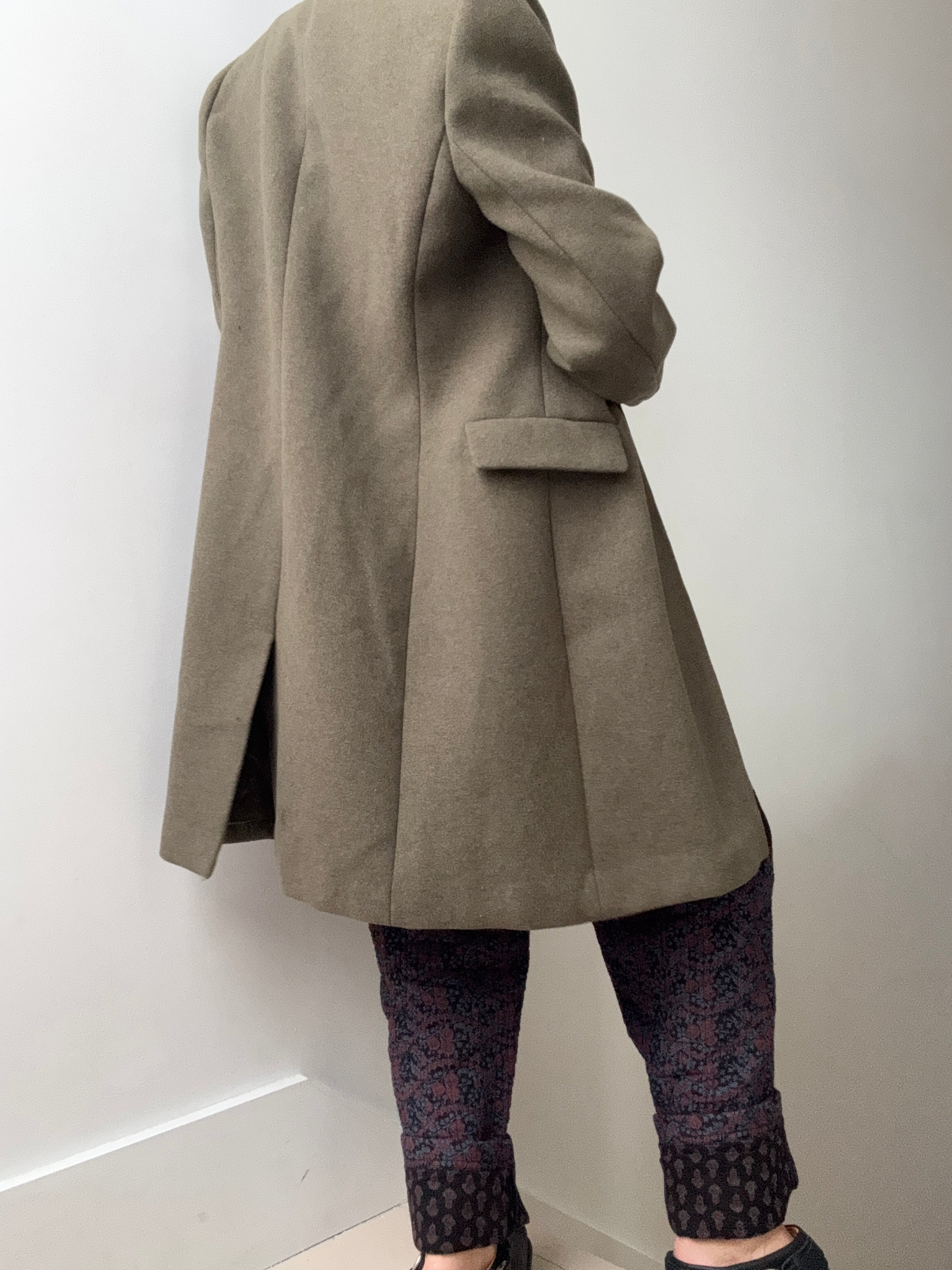 Future Nomads Coats Wool Blend Coat Olive Green