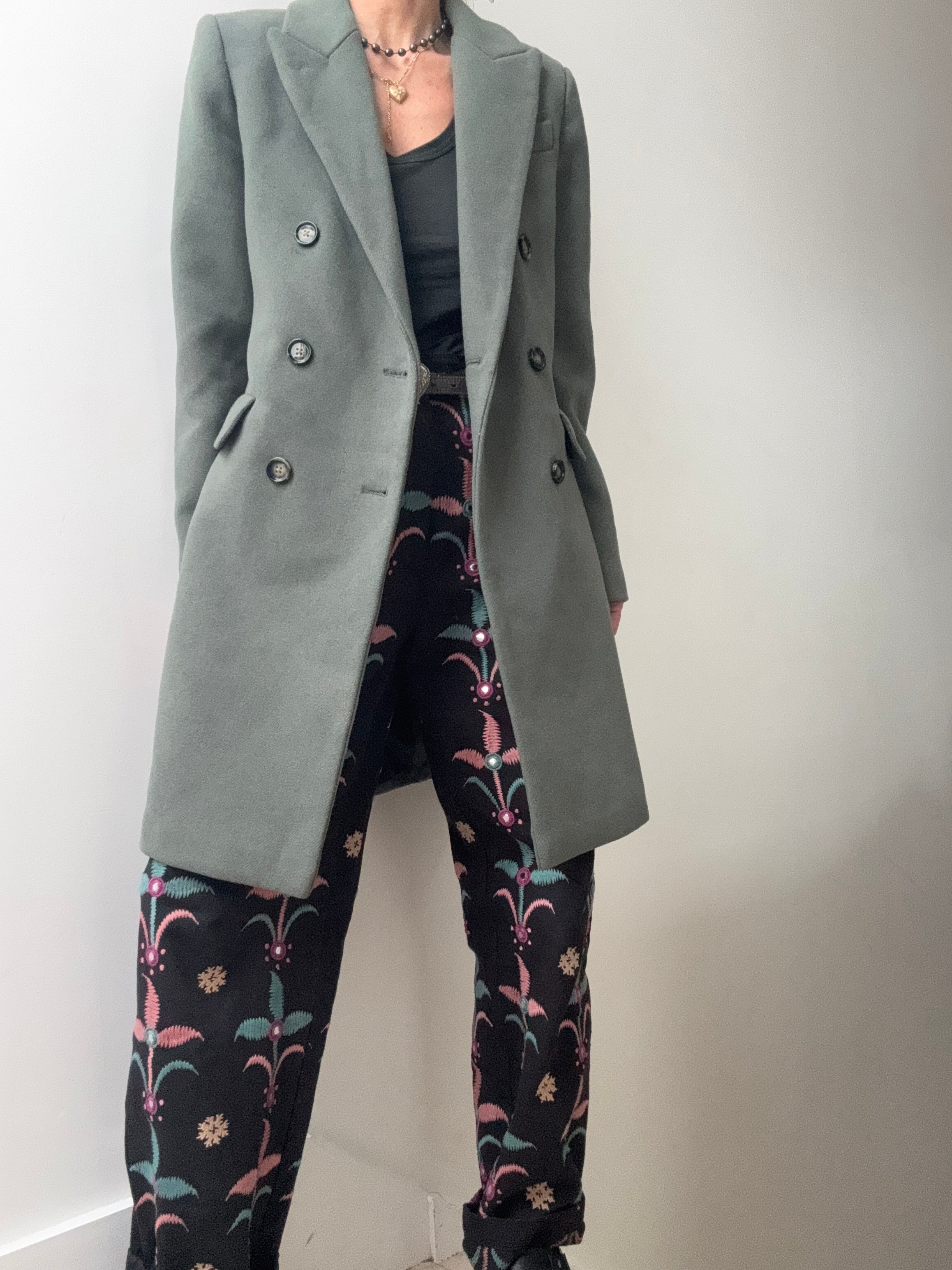 Future Nomads Coats Wool Blend Coat Sage Green