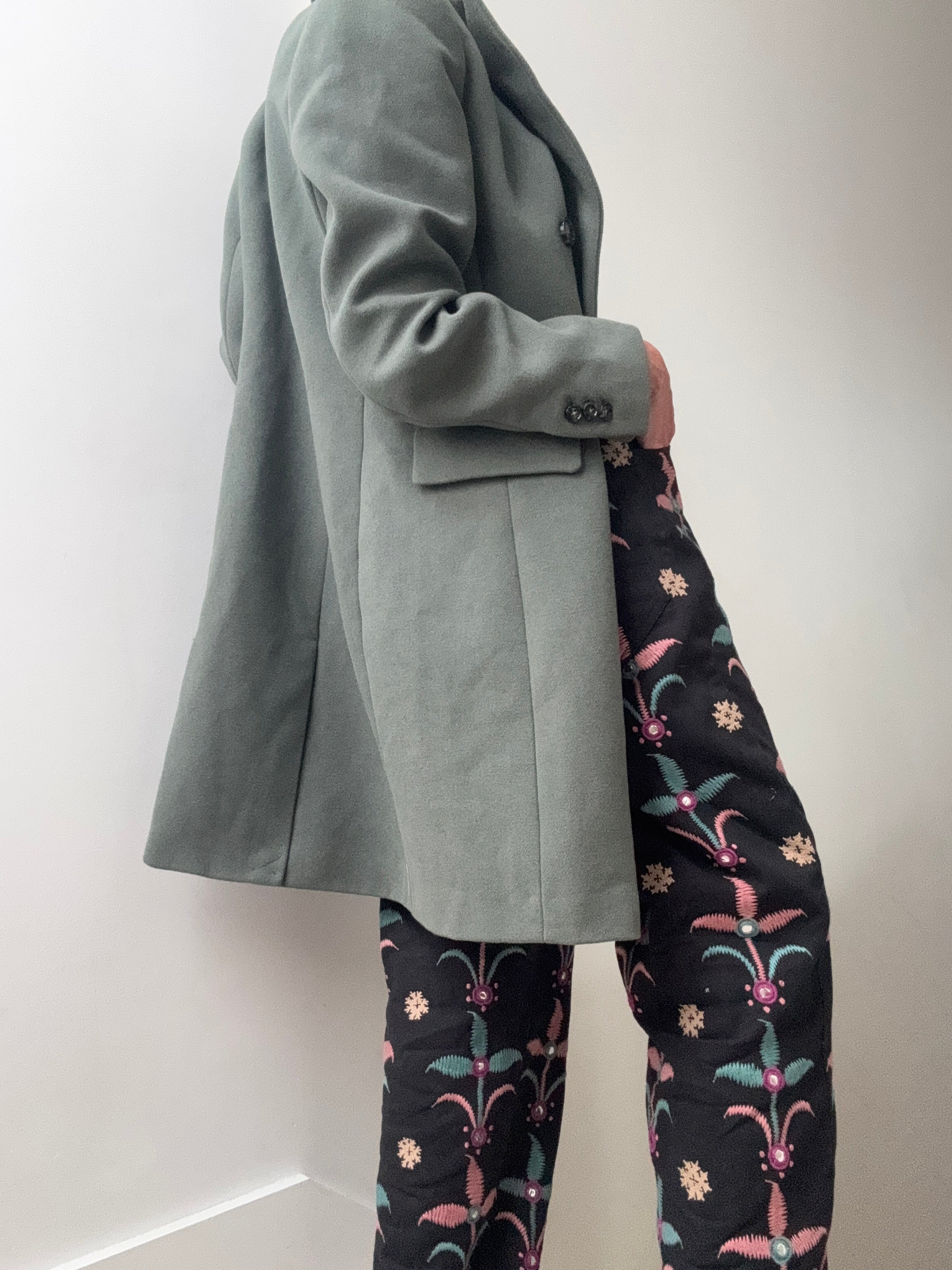 Future Nomads Coats Wool Blend Coat Sage Green