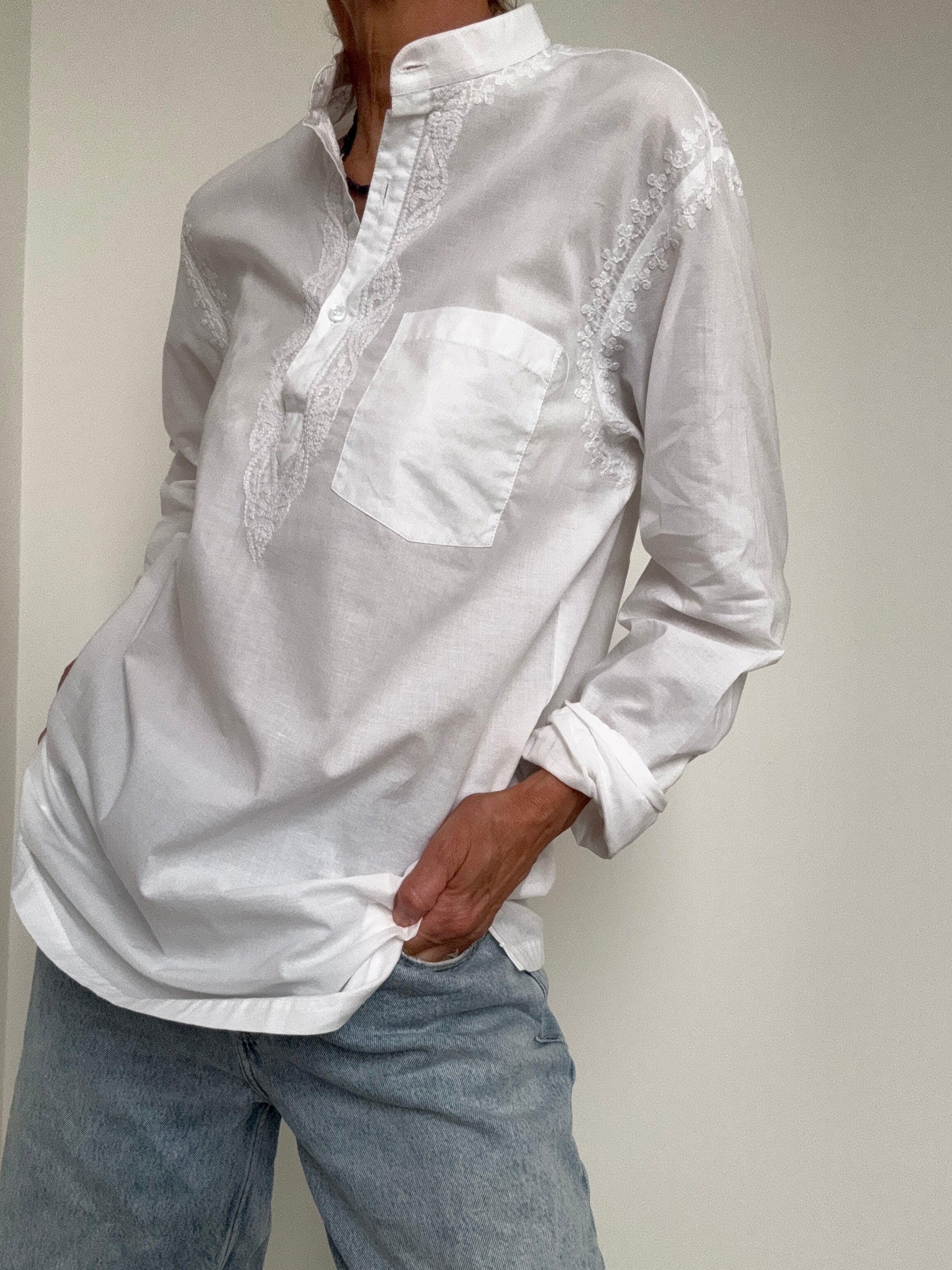 Future Nomads Dresses Long Sleeve Nehru Collar Kurta