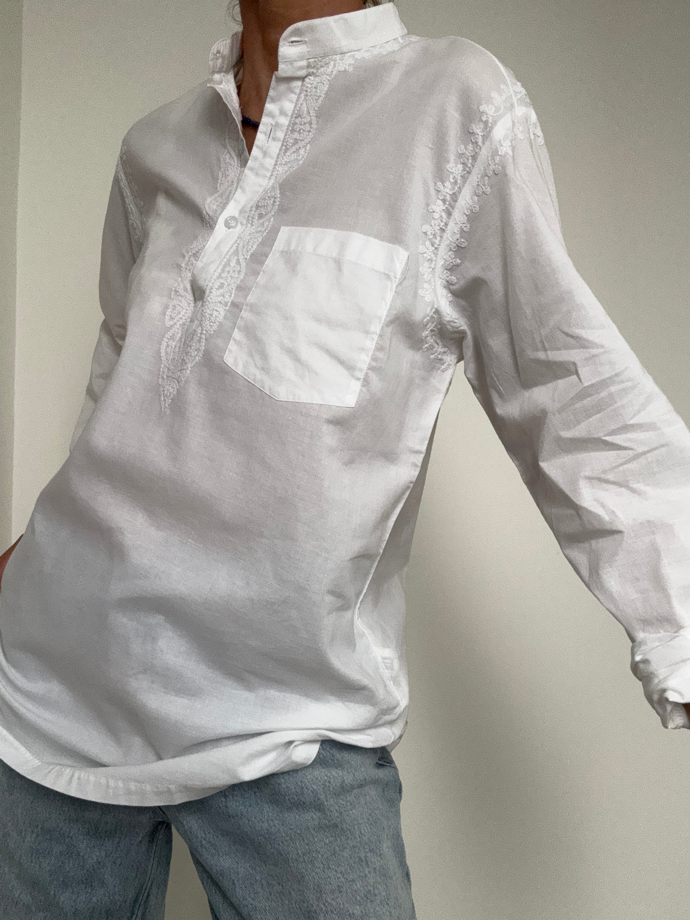 Future Nomads Dresses Long Sleeve Nehru Collar Kurta