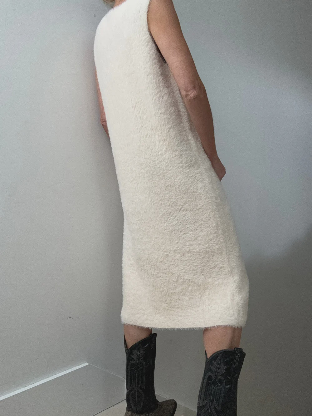 Soft Knit V Neck Dress Soft Blush | Dresses