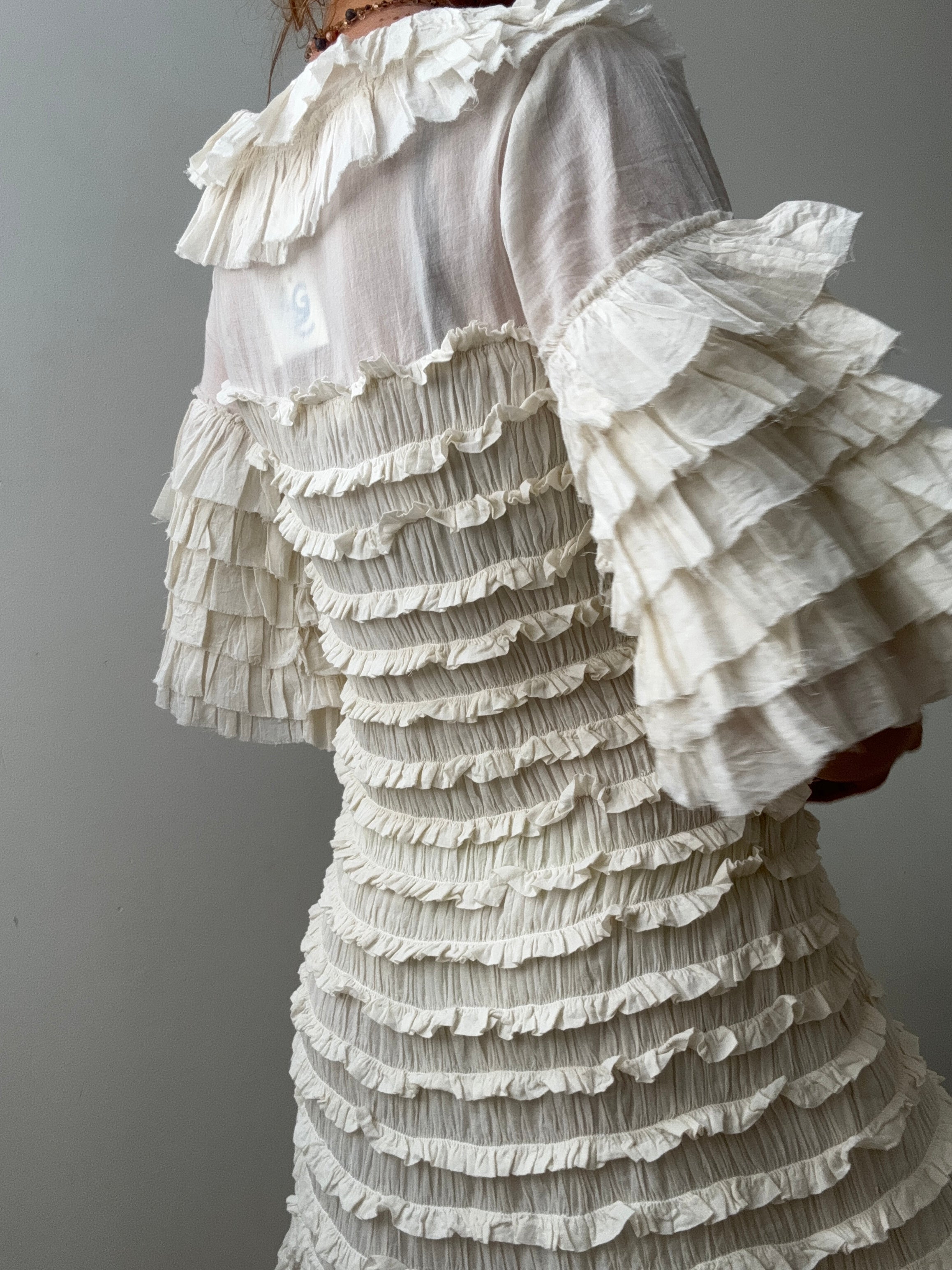 Future Nomads Dresses Small - Medium Holly Ruffle Cotton Dress