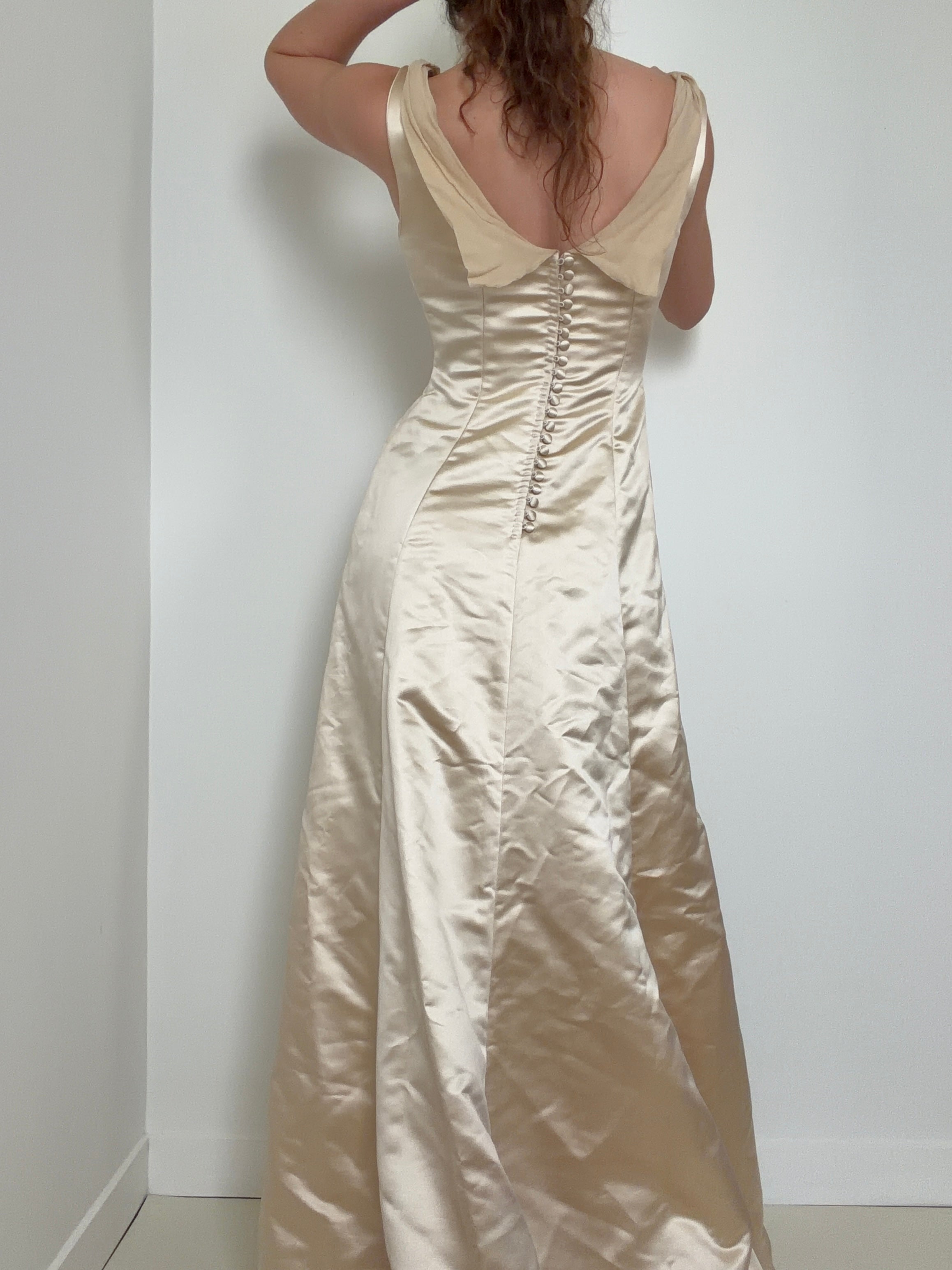 Oyster Vintage Silk Wedding Dress | Dresses