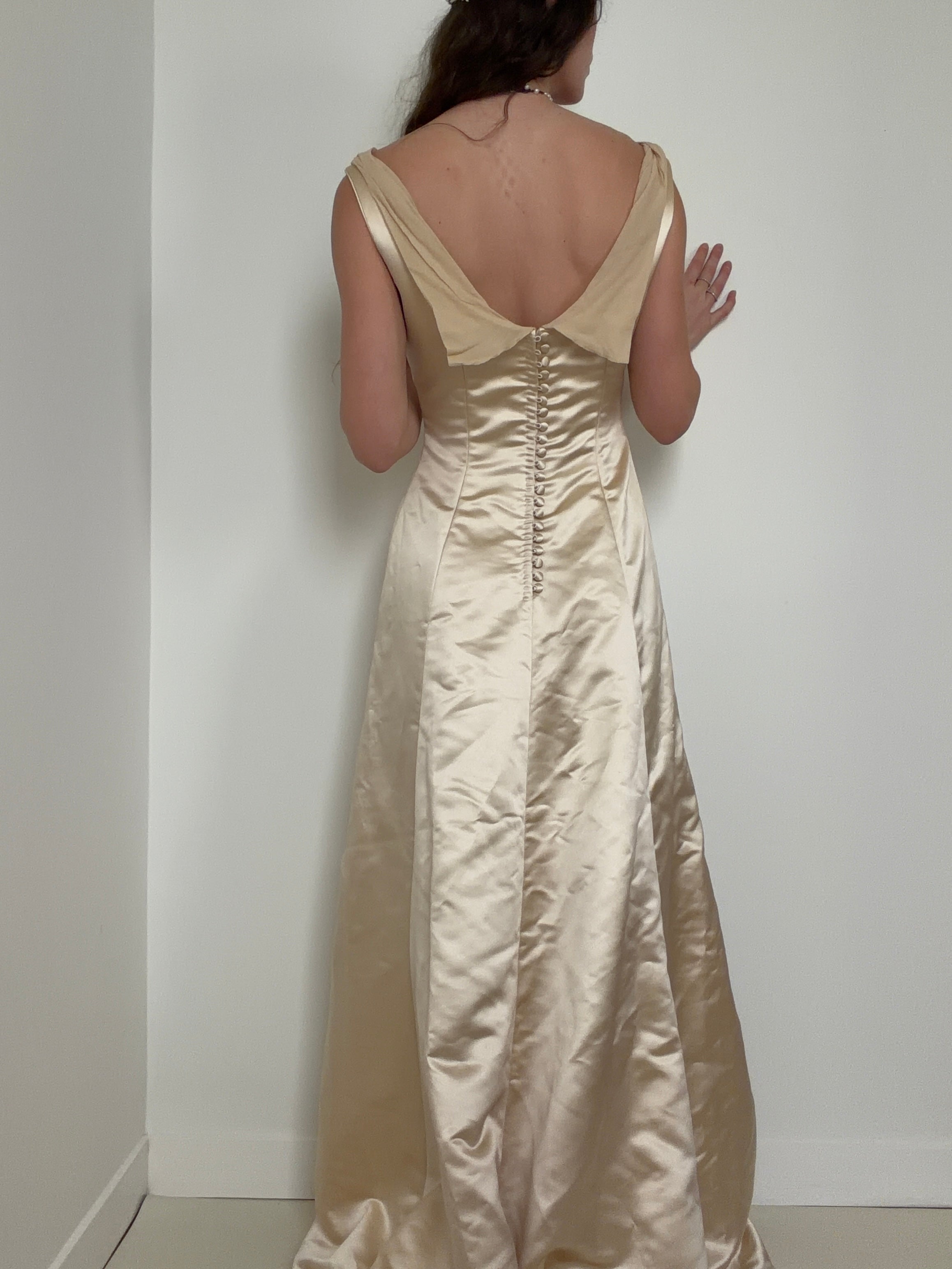 Oyster Vintage Silk Wedding Dress | Dresses